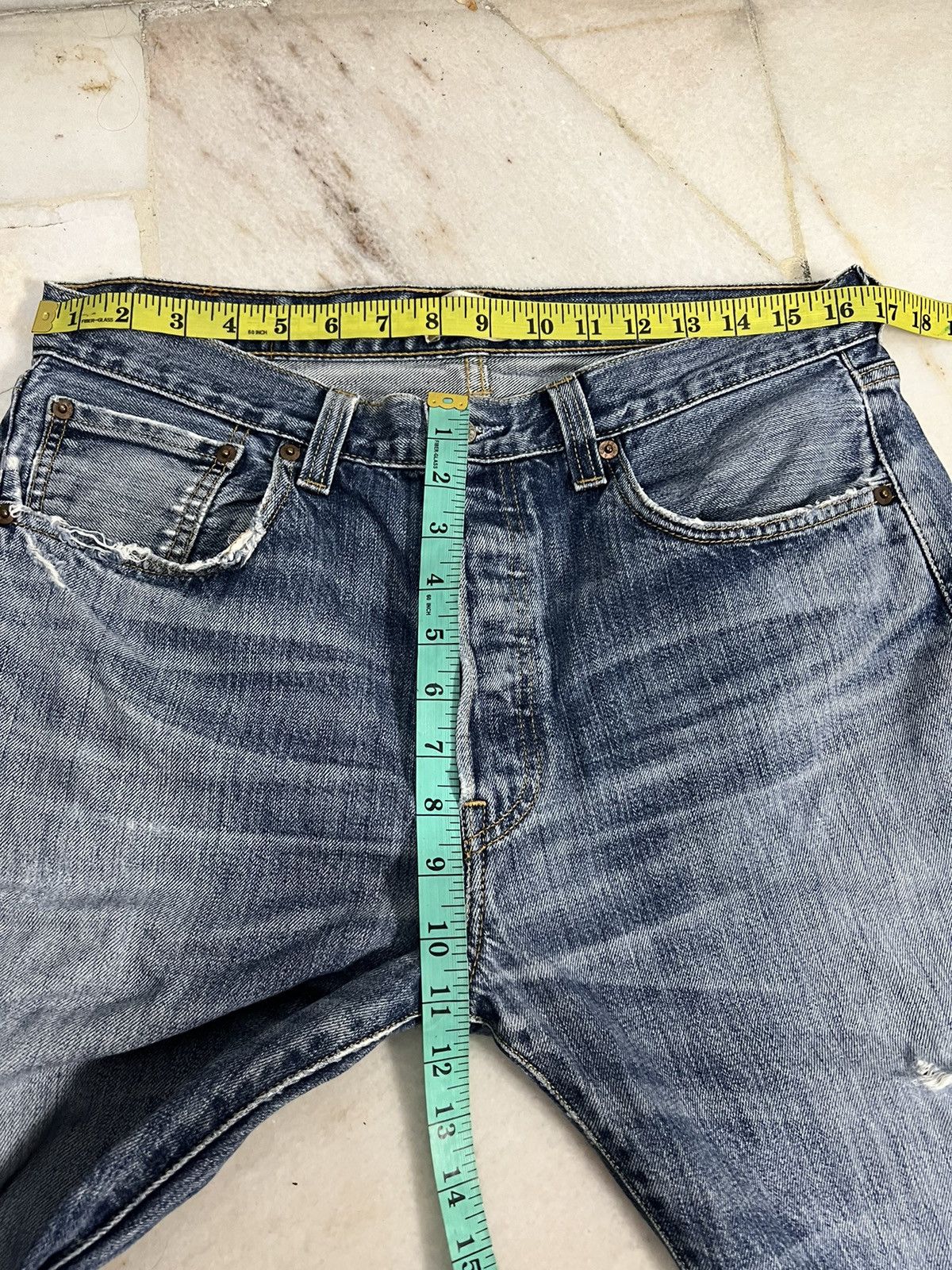 If Six Was Nine × Levi's 💥Baggy💥Vintage Levis 501 Distressed Jeans Size US 33 - 13 Thumbnail