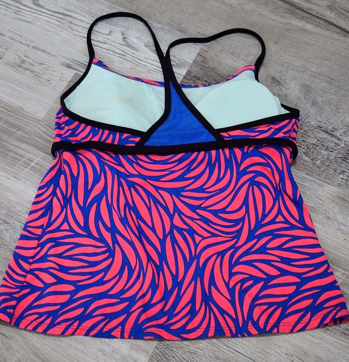 Nike Nike Tank Large Built In Bra Pink Coral Blue Dri Fit Active Size L / US 10 / IT 46 - 5 Thumbnail