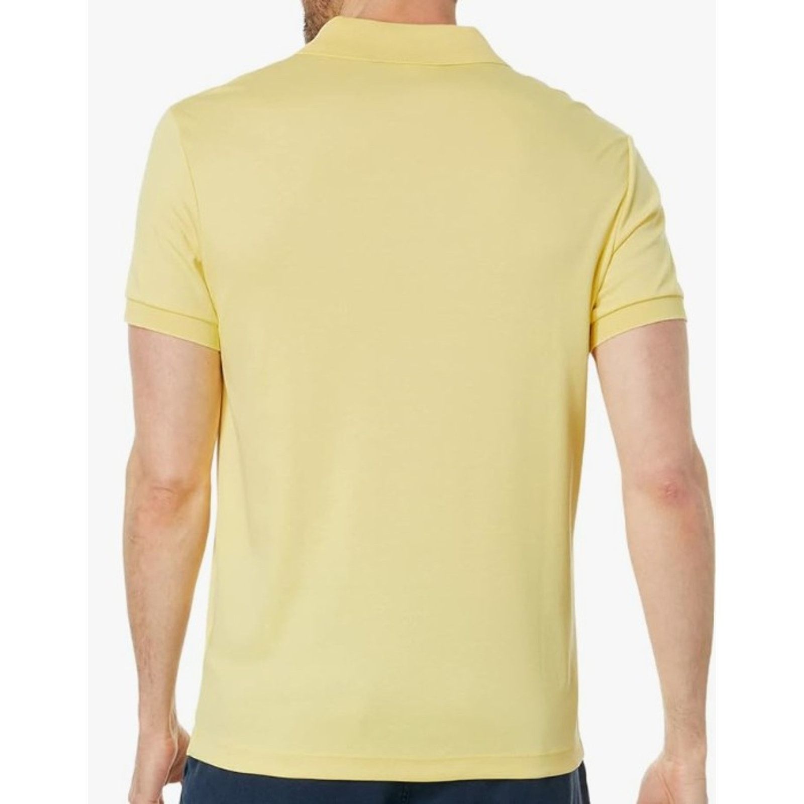 Lacoste Lacoste Mens Short Sleeve Pima Jersey Regular Polo Yellow XL Size US XL / EU 56 / 4 - 3 Thumbnail