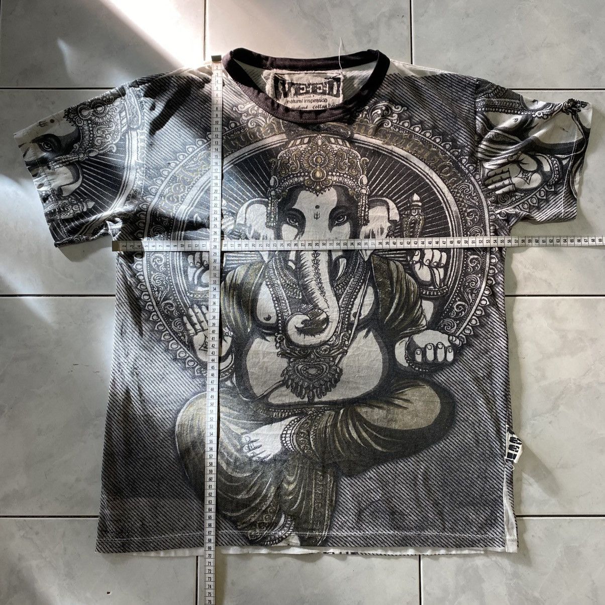 Vintage Weed Psychedelic Ganesha Graphic TShirt All Over Print Thai Size US M / EU 48-50 / 2 - 18 Thumbnail