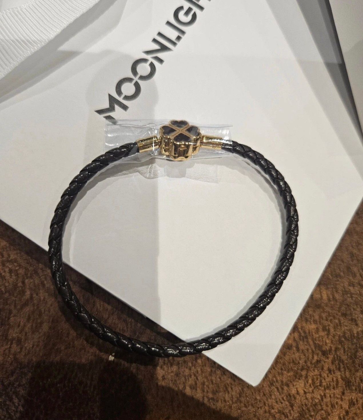 Jewelry × Leather Four-Leaf Clover Lucky Bracelet Size ONE SIZE - 3 Thumbnail