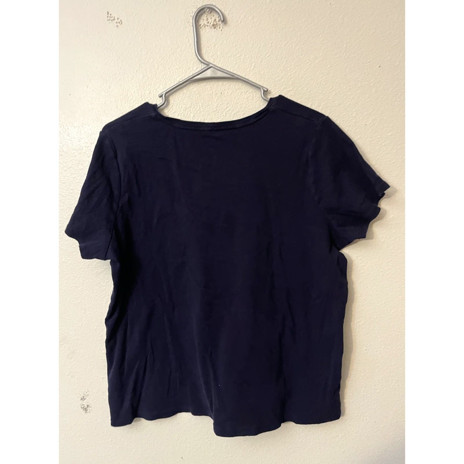 Croft & Barrow CROFT & BARROW Women's Classic V-Neck T-Shirt 2XL Blue Casual Top Size XXL / US 16-18 / IT 52-54 - 3 Thumbnail