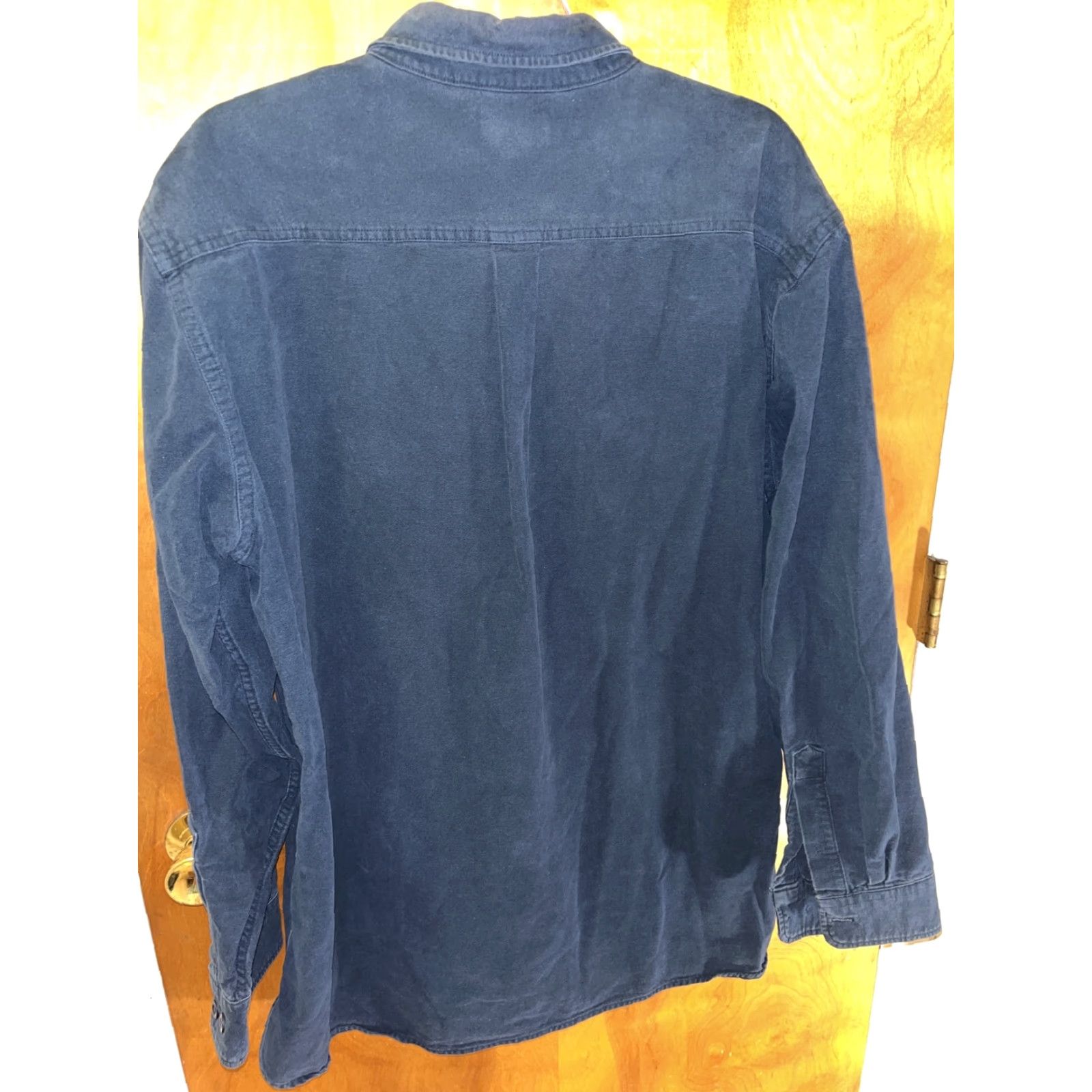 Vintage VINTAGE L.L. BEAN Men's Heavyweight Blue Flannel Button-Down Shirt Long Sleeve XL Casual Winter Fall Spring Size US XL / EU 56 / 4 - 4 Thumbnail