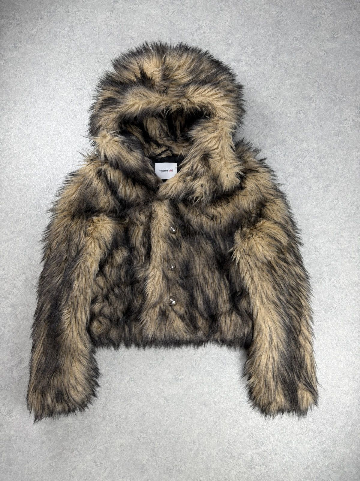 H&M × Paco Rabanne Rabanne x H&M Faux Fur Hooded Jacket Size S Size S / US 4 / IT 40 - 10 Thumbnail