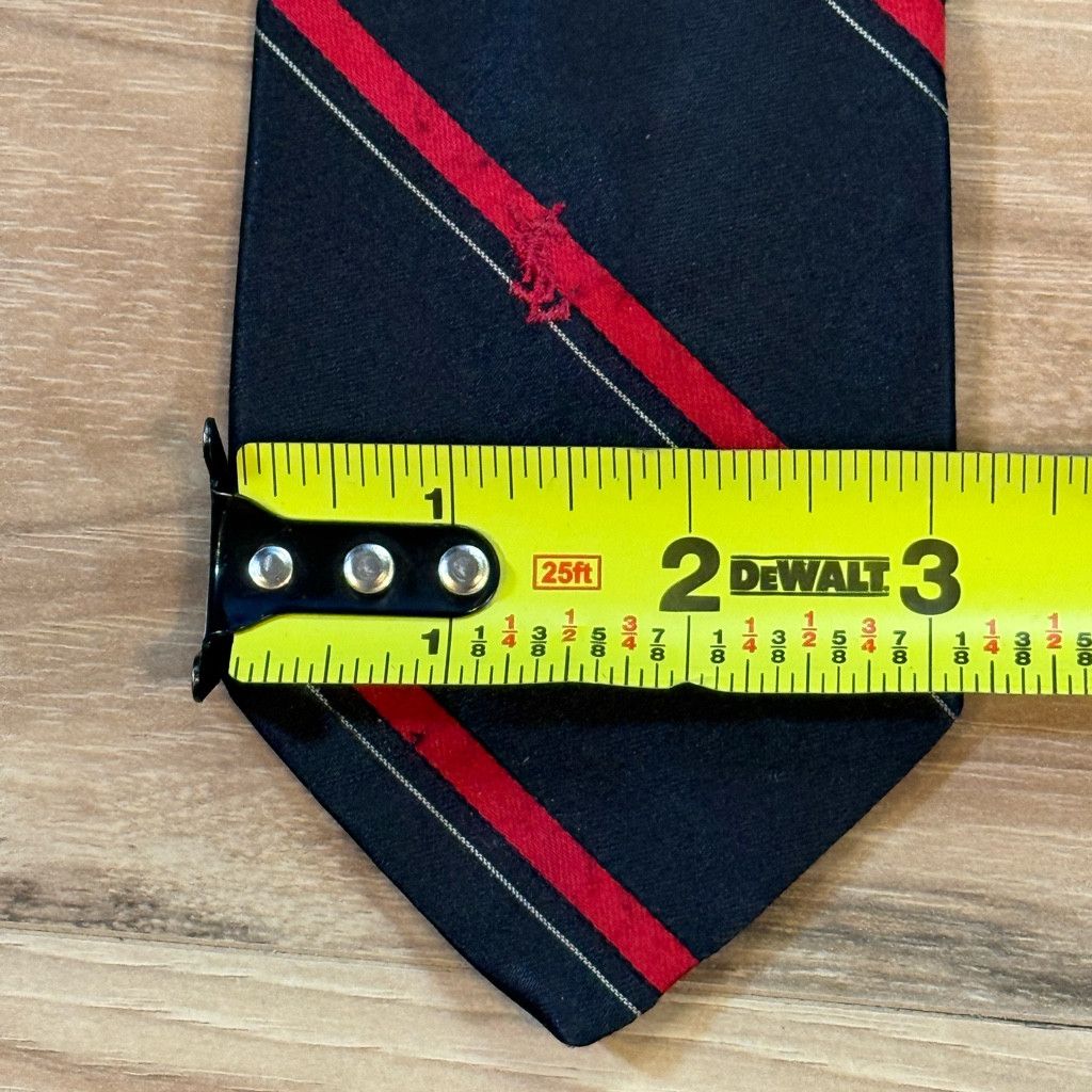 Yves Saint Laurent Yves Saint Laurent Men’s Black Striped Tie 3 1/8” Size 26 - 4 Thumbnail