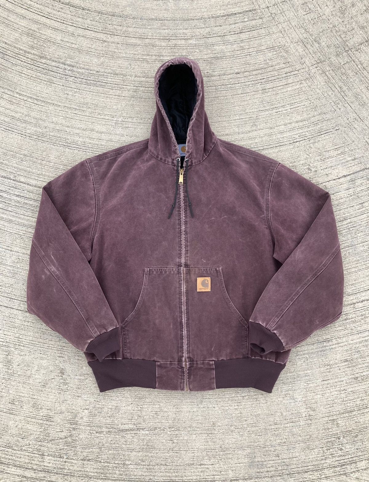 VINTAGE CARHARTT BLACK HOODED ACTIVE JACKET J131BLK SIZE 3XL