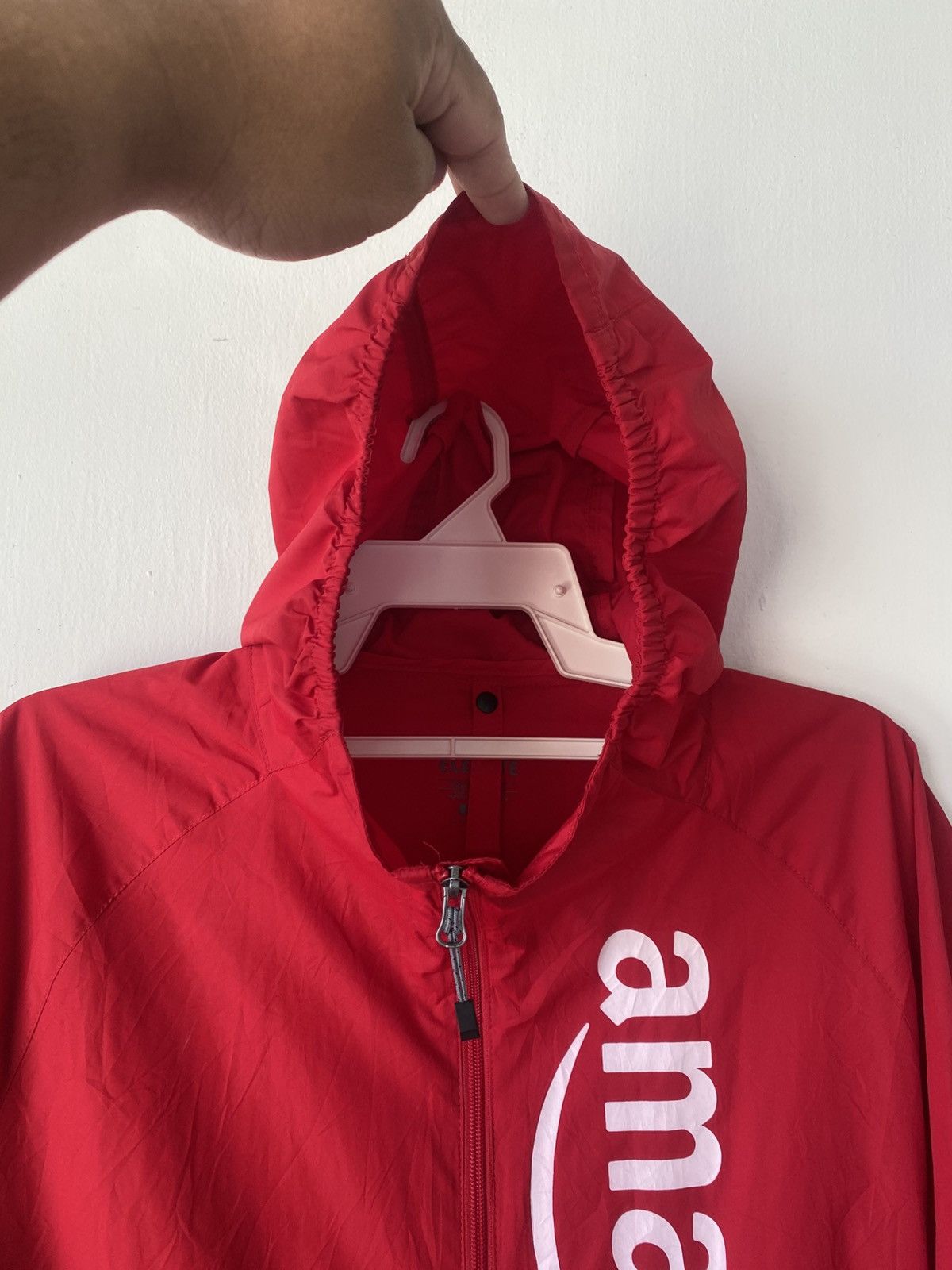 Japanese Brand Amazon Red Windbreaker Jacket with Hoodie- Size XL Size US XL / EU 56 / 4 - 3 Thumbnail