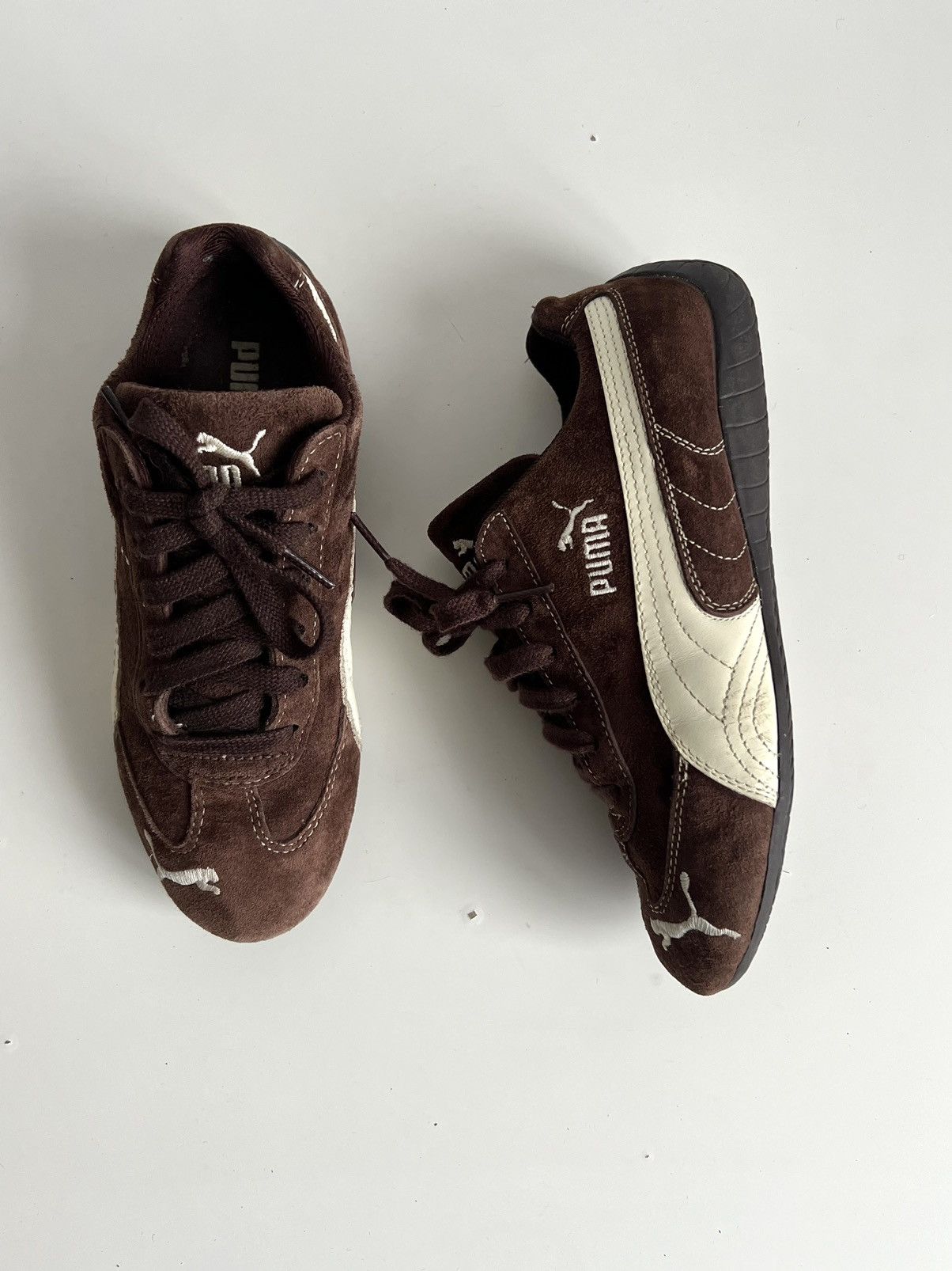 Puma Vintage Puma Speedcat Brown Suede Sneakers Size US 7 / IT 37 - 4 Thumbnail