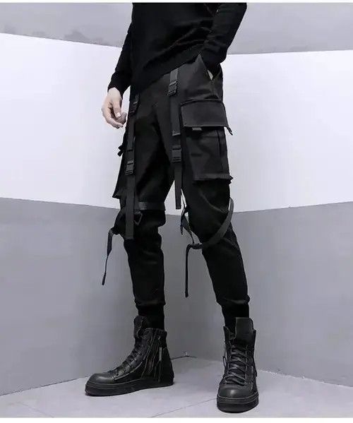Jean Techwear Black Cargo Pants Size US 32 / EU 48 - 4 Thumbnail