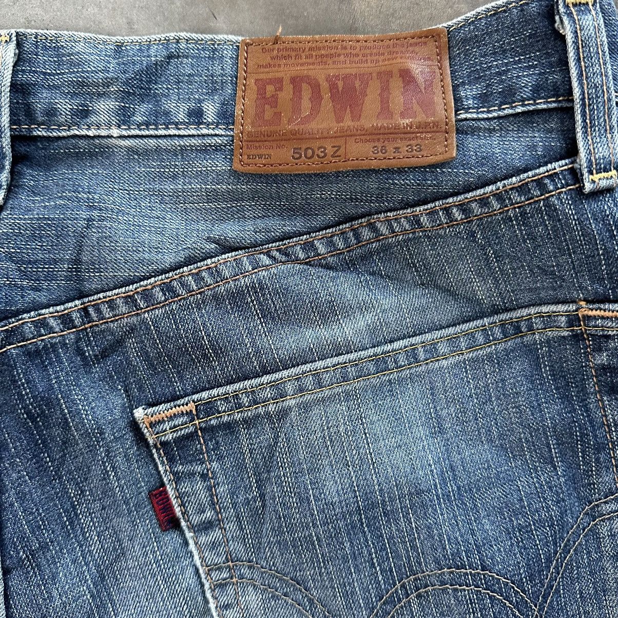 Japanese Brand Vintage Edwin 503 Distressed Jean Faded Denim Pant W38 Size US 38 / EU 54 - 15 Thumbnail