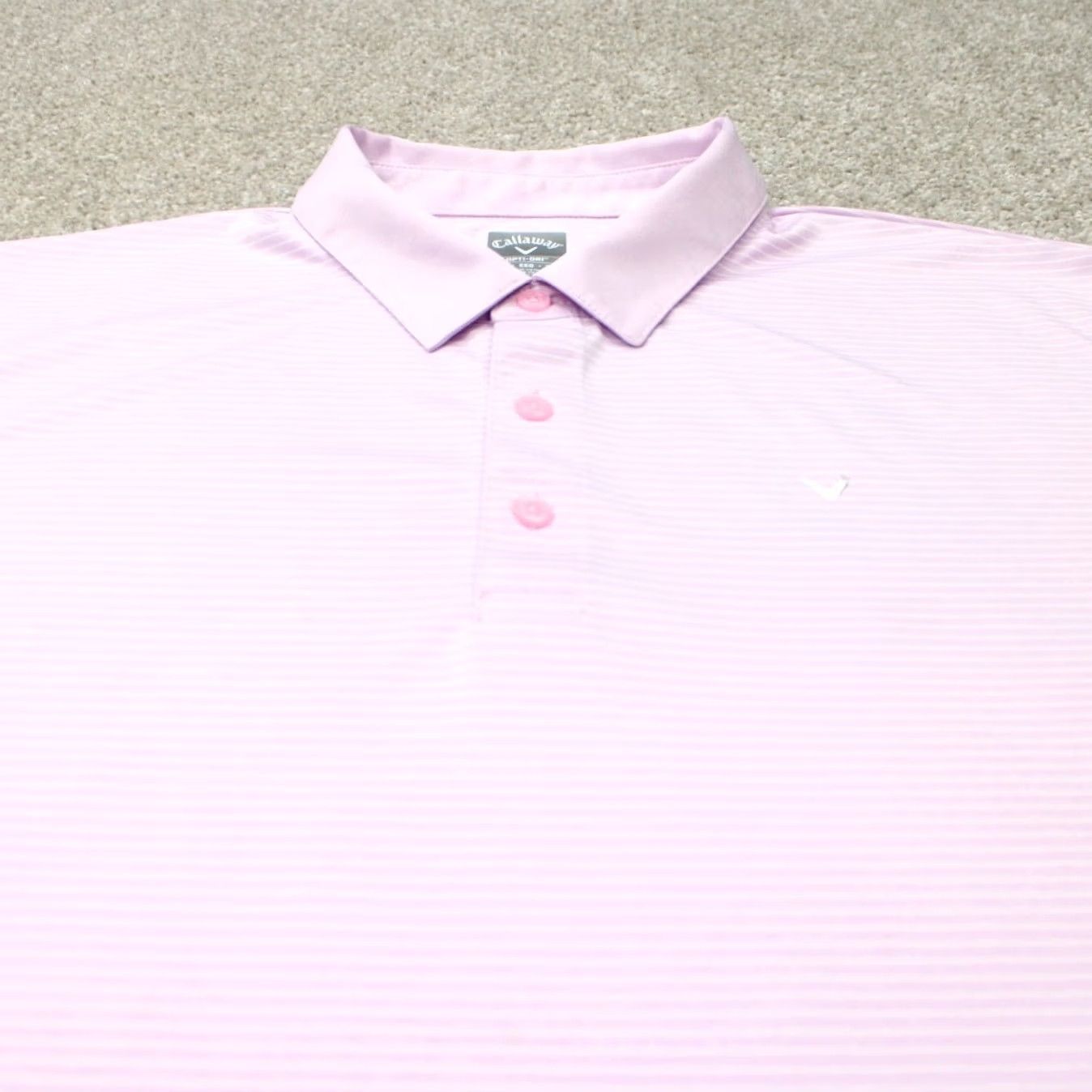 Callaway Callaway Opti-Dri Polo Shirt Mens 2XL Pink Short Sleeve Pullover Contact Logo Breathable Activewear Golf Shirt Size US XXL / EU 58 / 5 - 4 Thumbnail