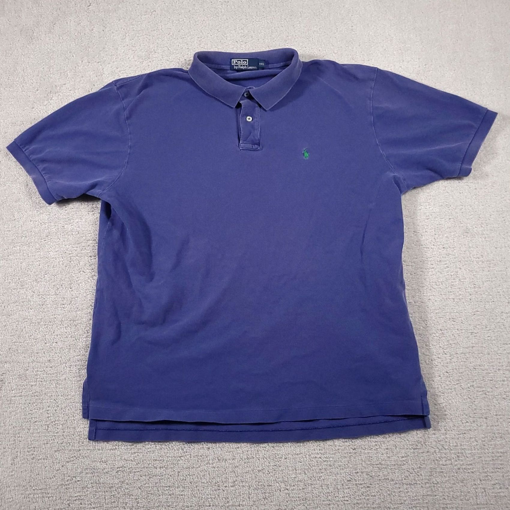 Polo Ralph Lauren VINTAGE Polo Ralph Lauren Polo Shirt XXL 2XL Blue Pony Logo Cotton Golf Grunge Mens Size US XXL / EU 58 / 5 - 2 Thumbnail