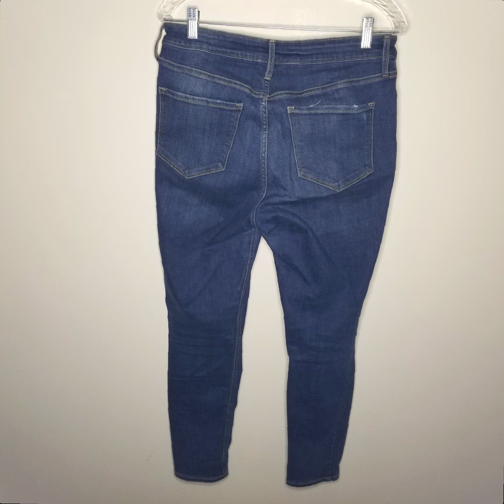 Old Navy Old Navy Rockstar Womens Distressed High Rise Super Skinny Blue Jeans Size 10 Size 32" / US 10 / IT 46 - 4 Thumbnail