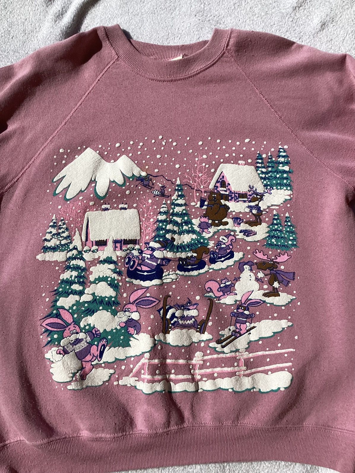 Other Vtg 80s/90s winter Wonderland nature animals snow sweatshirt Size US M / EU 48-50 / 2 - 2 Thumbnail