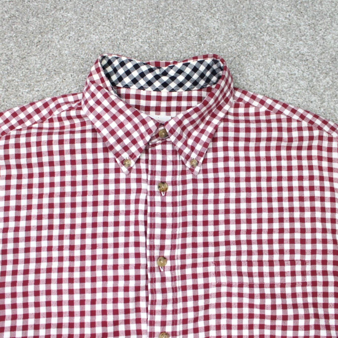 Brooks Brothers Brooks Brothers Shirt Mens Medium Red/White Checkered 100% Cotton Button-Up Long Sleeve Classic Preppy Style Size US M / EU 48-50 / 2 - 6 Thumbnail