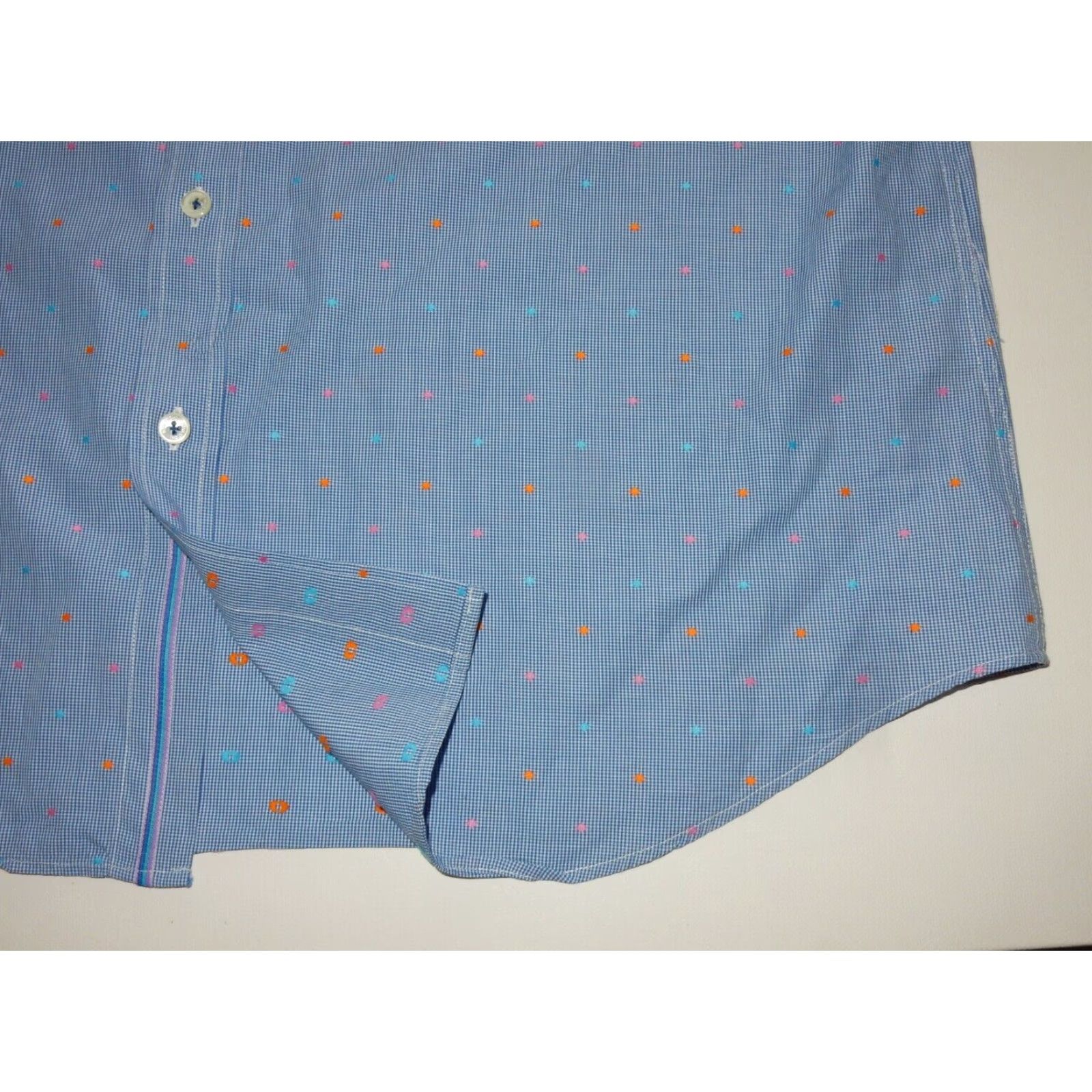 BUGATCHI Bugatchi Uomo Blue Long Sleeve Button-Up Shirt XL Shaped Fit Mens Size US XL / EU 56 / 4 - 3 Thumbnail