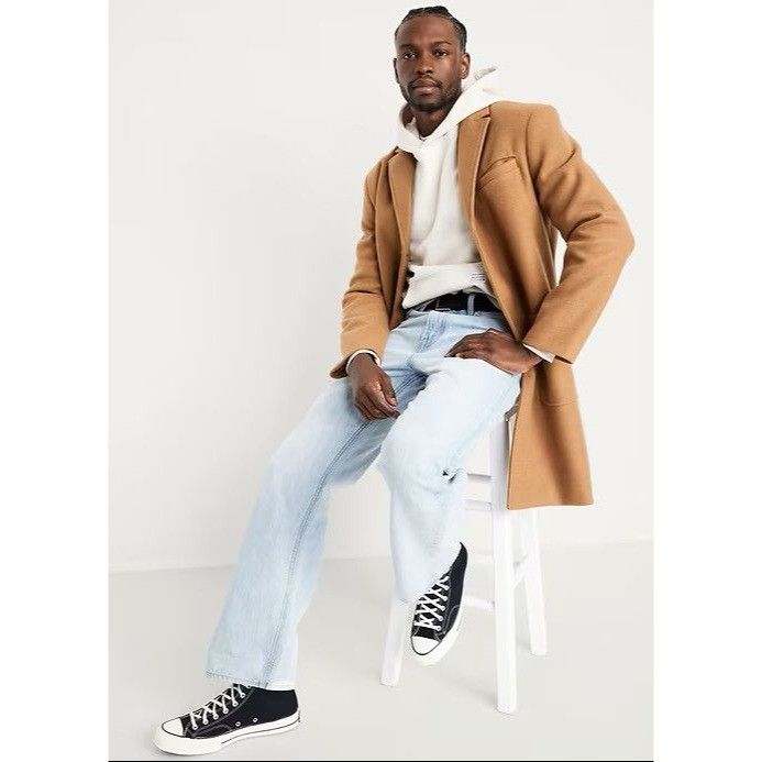 Old Navy Old Navy Men's Brushed Topcoat Color Camel Size Medium NEW Size US M / EU 48-50 / 2 - 5 Thumbnail