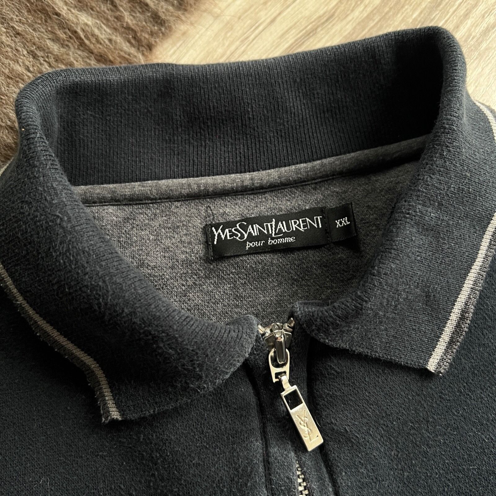 Yves Saint Laurent Yves Saint Laurent Vintage Half 1/4 Zip Sweatshirt 8981AC Size US XL / EU 56 / 4 - 4 Thumbnail