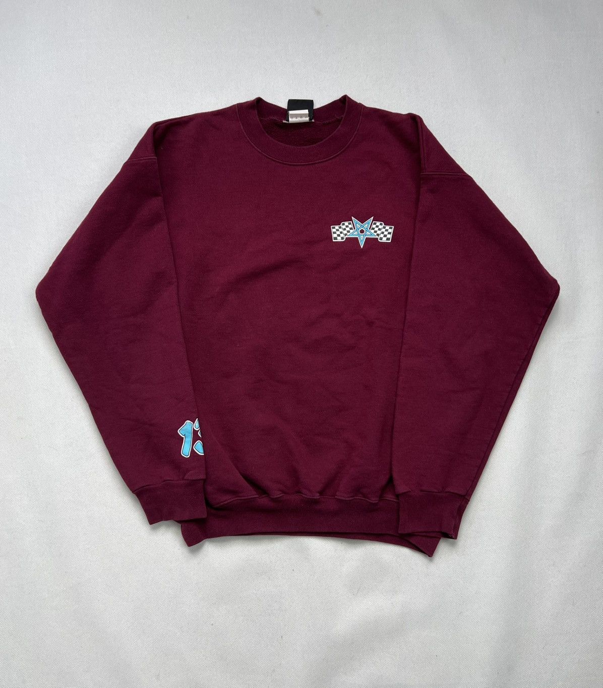 Thrasher Sweatshirt Thrasher Racing 13 Skate Vintage Size US M / EU 48-50 / 2 - 2 Thumbnail