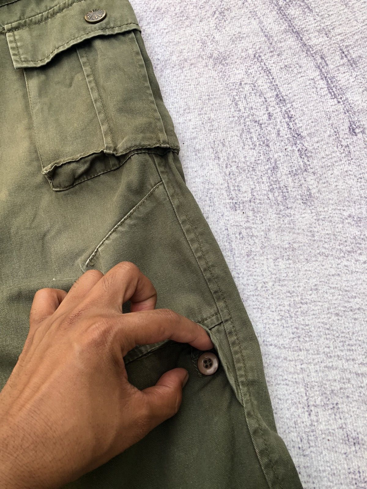 Vintage Green 🇯🇵 Multi-Pocket Tactical Cargo Pants 8 Pocket Size US 32 / EU 48 - 7 Thumbnail