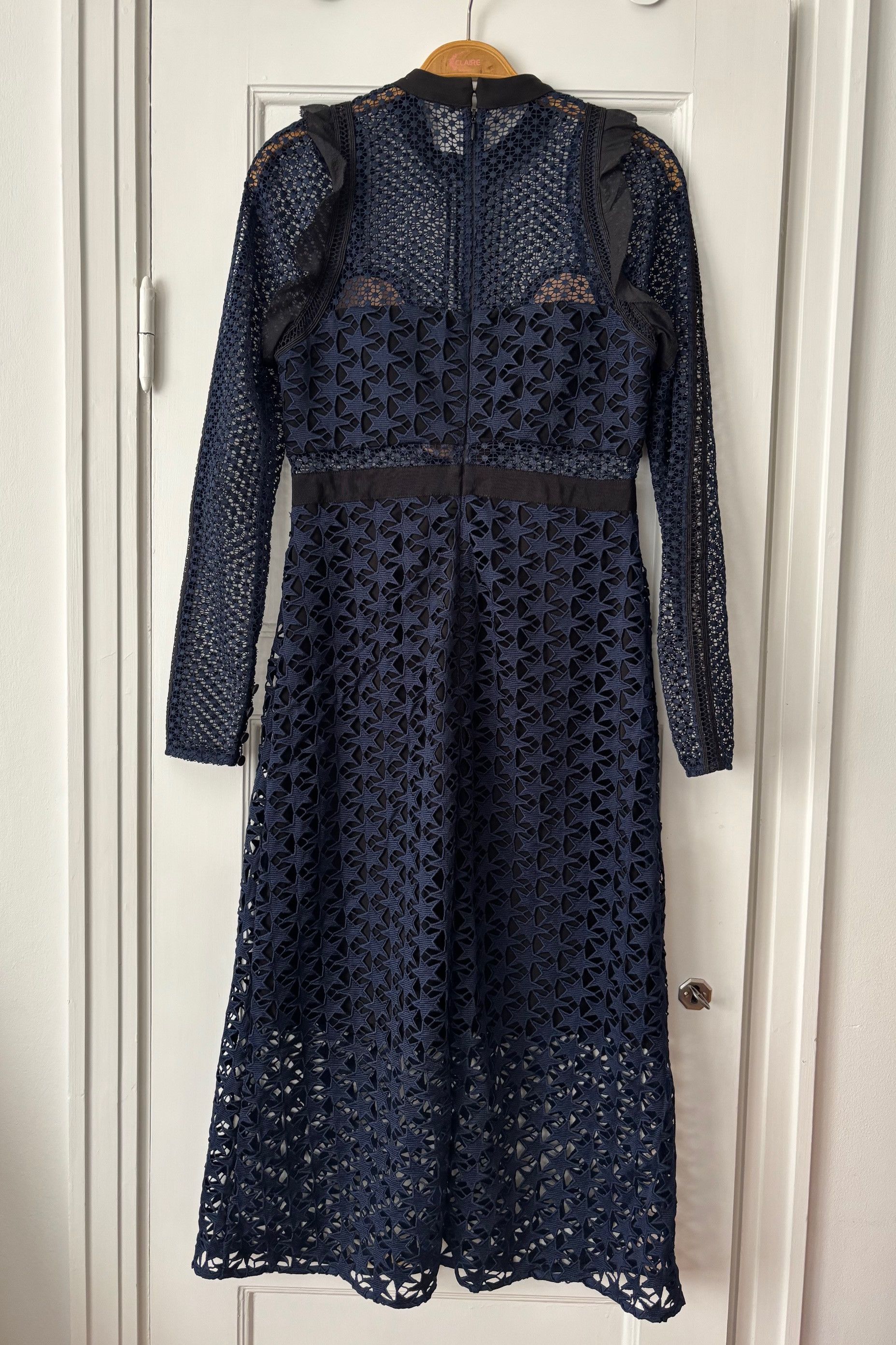 long sleeve floral maternity dress Sky Ditsy Long Sleeve Tie Tiered Dress