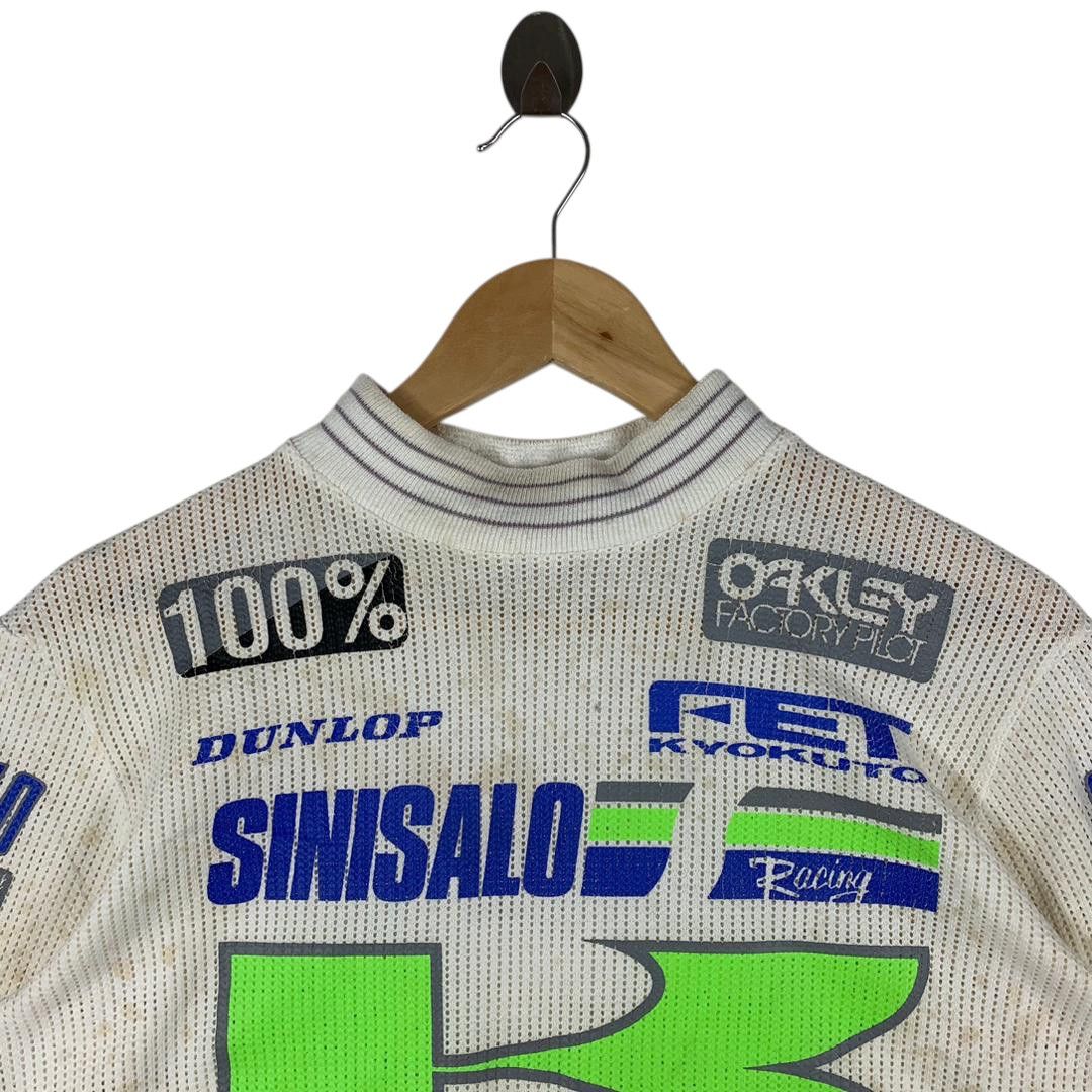 Vintage Vintage 90s Kawasaki Sinisalo Motocross Jersey Oakley BMX Size US L / EU 52-54 / 3 - 2 Thumbnail