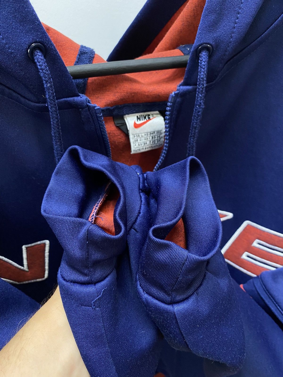 Nike × Vintage 90s NIKE Zip HOODED Y2k CENTRAL HOODIE Size US L / EU 52-54 / 3 - 14 Thumbnail