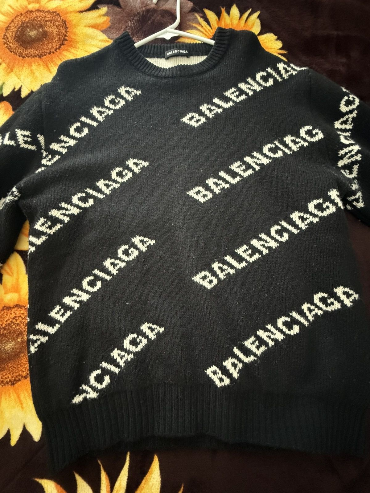 Balenciaga Balenciaga Allover logo sweater Size US M / EU 48-50 / 2 - 4 Thumbnail