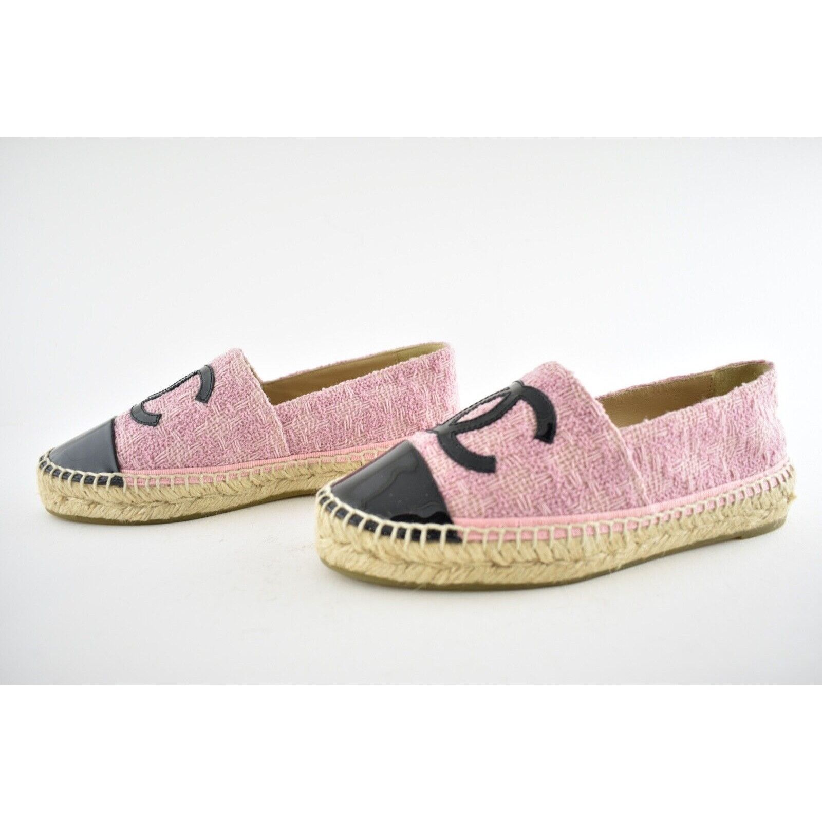Chanel 19B Tweed C Logo Classic Double Sole Espadrille Flat 35 Size US 5 / IT 35 - 10 Thumbnail