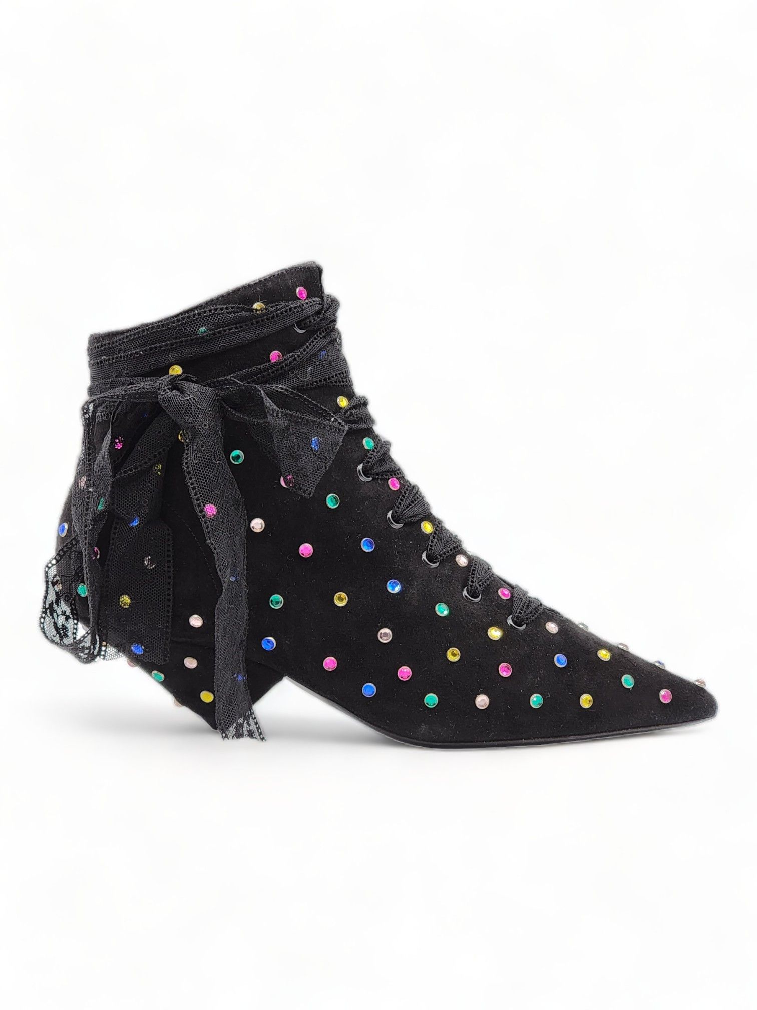 image of Saint Laurent Paris Blaze Heels Booties Shoes 37 in Black, Women's
