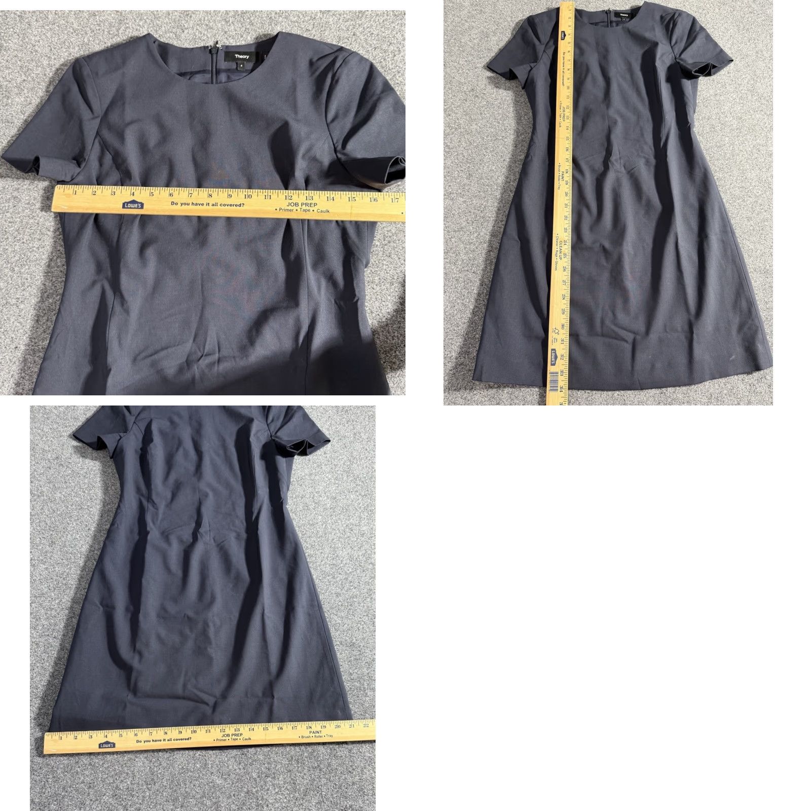 Theory Theory Sheath Dress In Good Wool Short Sleeve Navy Blue Womens Size 4 Size 27" / US 4 / IT 40 - 8 Thumbnail
