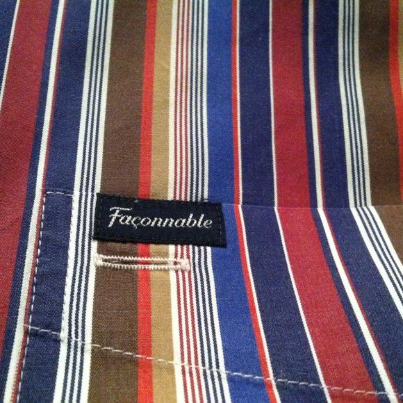 Faconnable FACONNABLE MENS MULTICOLOR 100%COTTON CASUAL SHIRT SIZE: M Size US M / EU 48-50 / 2 - 7 Thumbnail