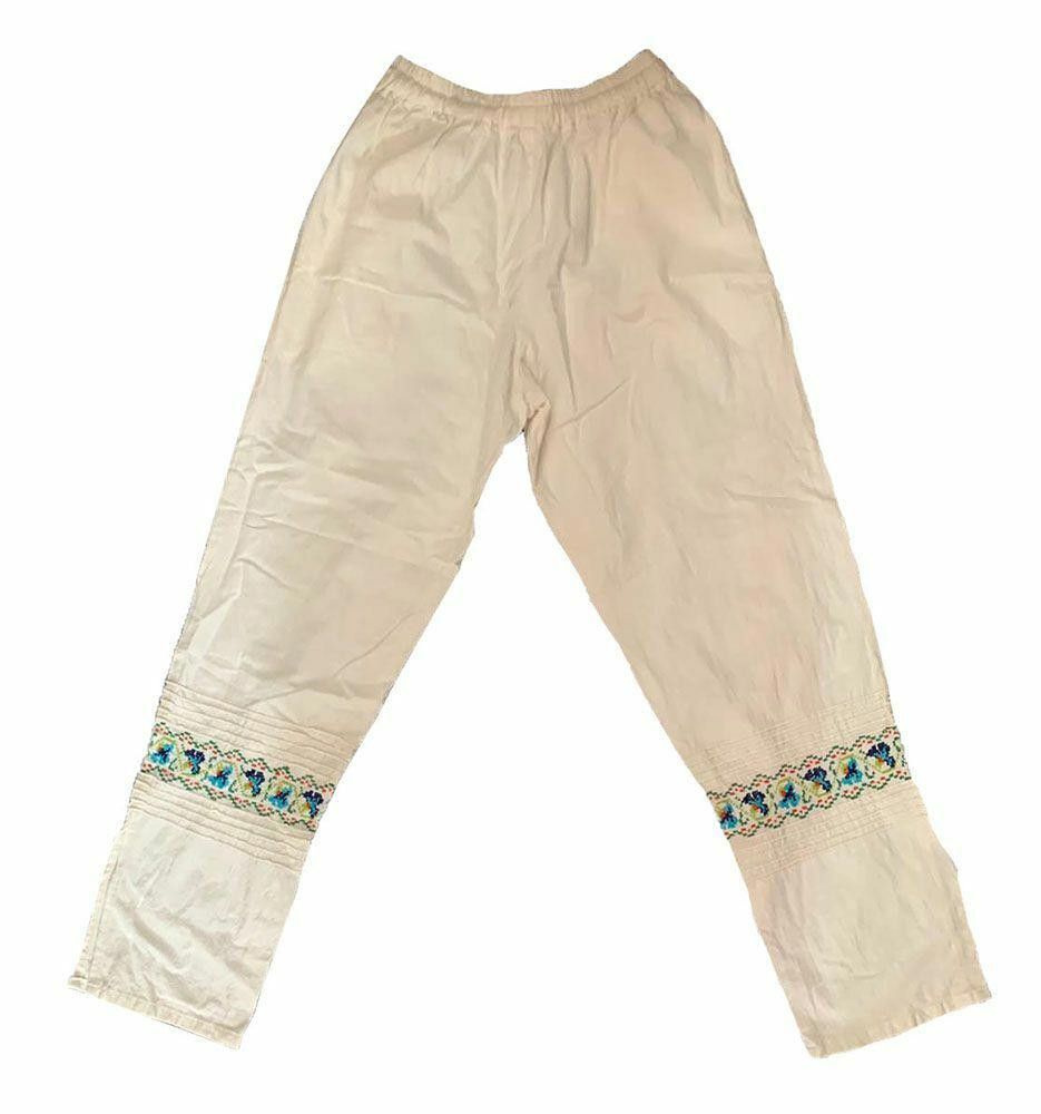 Designer Pre Owned White Hand Made Jeans S/M Size 28" / US 6 / IT 42 - 2 Thumbnail