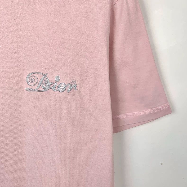 Dior Dior Pink logo embroidery printed cotton round-neck pullove Size US XS / EU 42 / 0 - 4 Thumbnail
