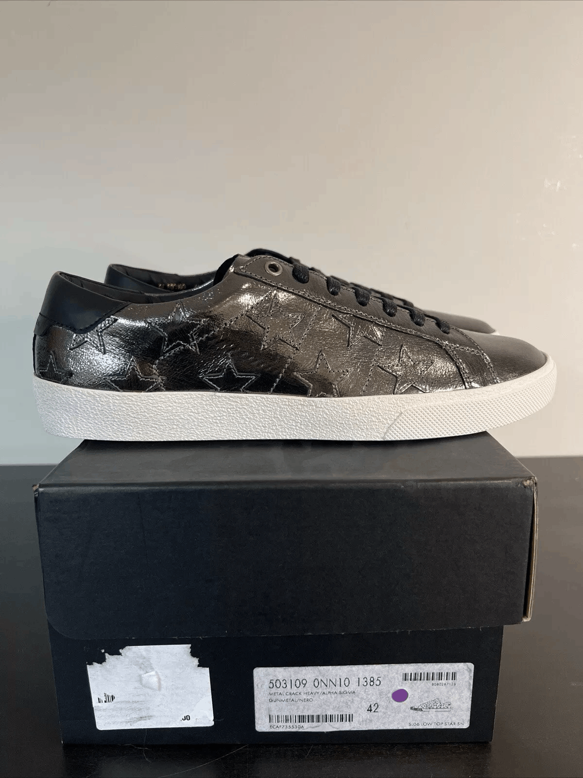 Saint Laurent Paris Saint Laurent Paris SL/06 Stars Low Top Sneakers in Black 44 Size US 10 / EU 43 - 1 Thumbnail