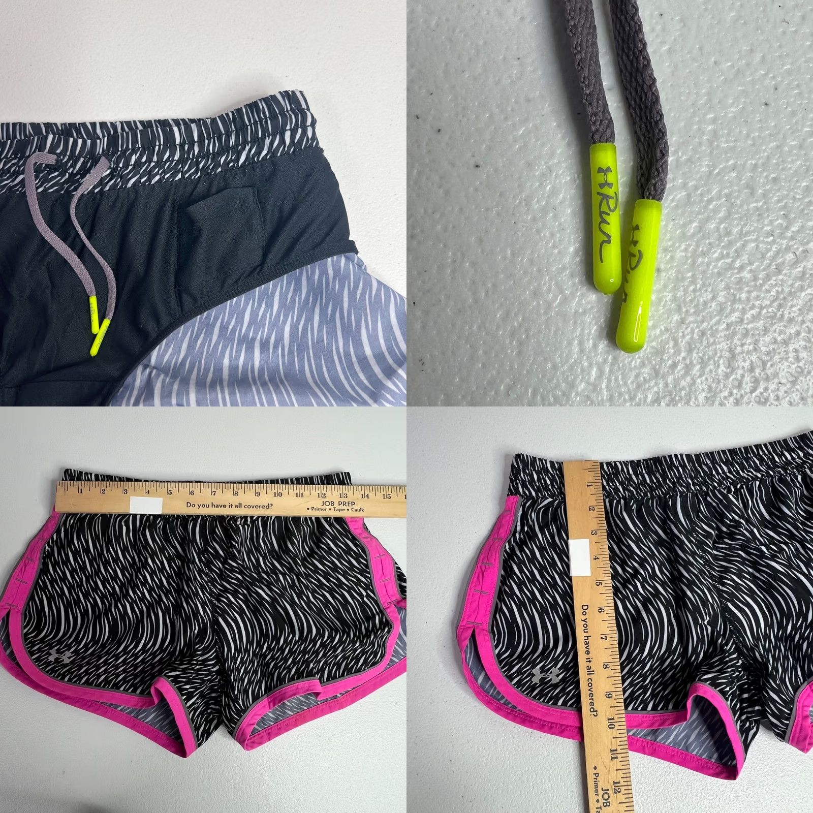 Under Armour Under Armour Women's Heat Gear Fitted Running Shorts XS Black Athletic Size 26" / US 2 / IT 38 - 8 Thumbnail