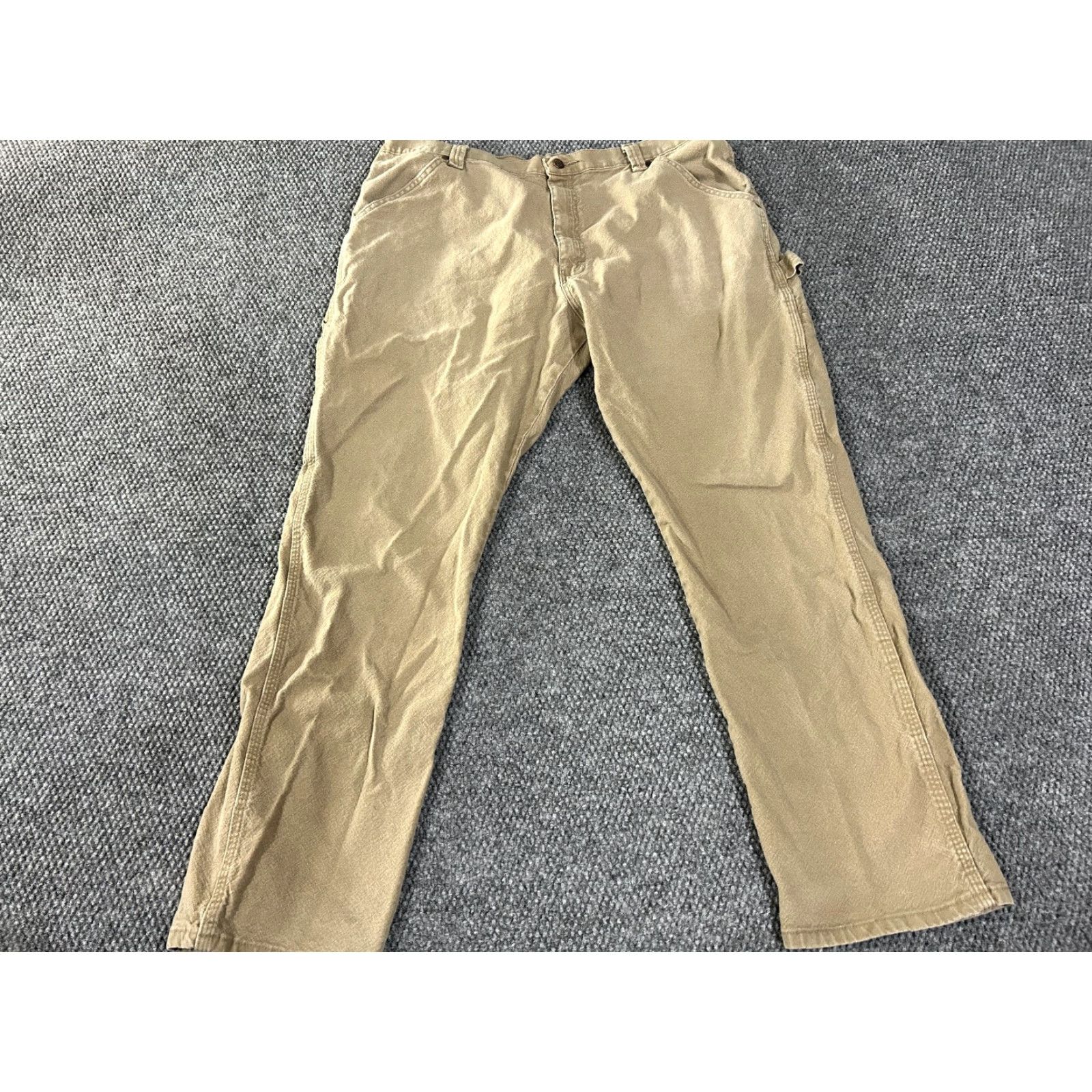 Wrangler Wrangler Jeans Mens 38x32 Beige Cotton Regular Straight 5-Pocket Workwear Denim Brownish/Kakhi? Size US 38 / EU 54 - 2 Thumbnail