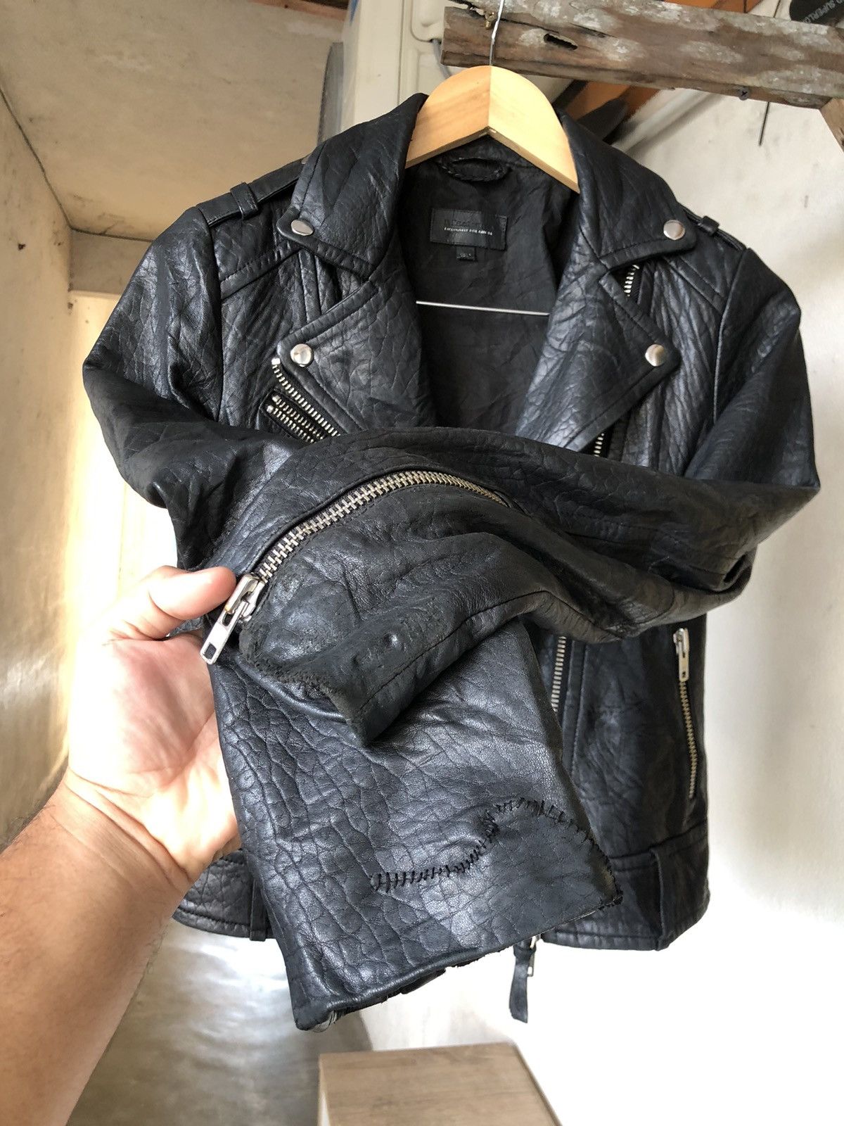 Mackage Mackage Punk Distressed Leather Biker Jacket Size XS / US 0-2 / IT 36-38 - 19 Thumbnail