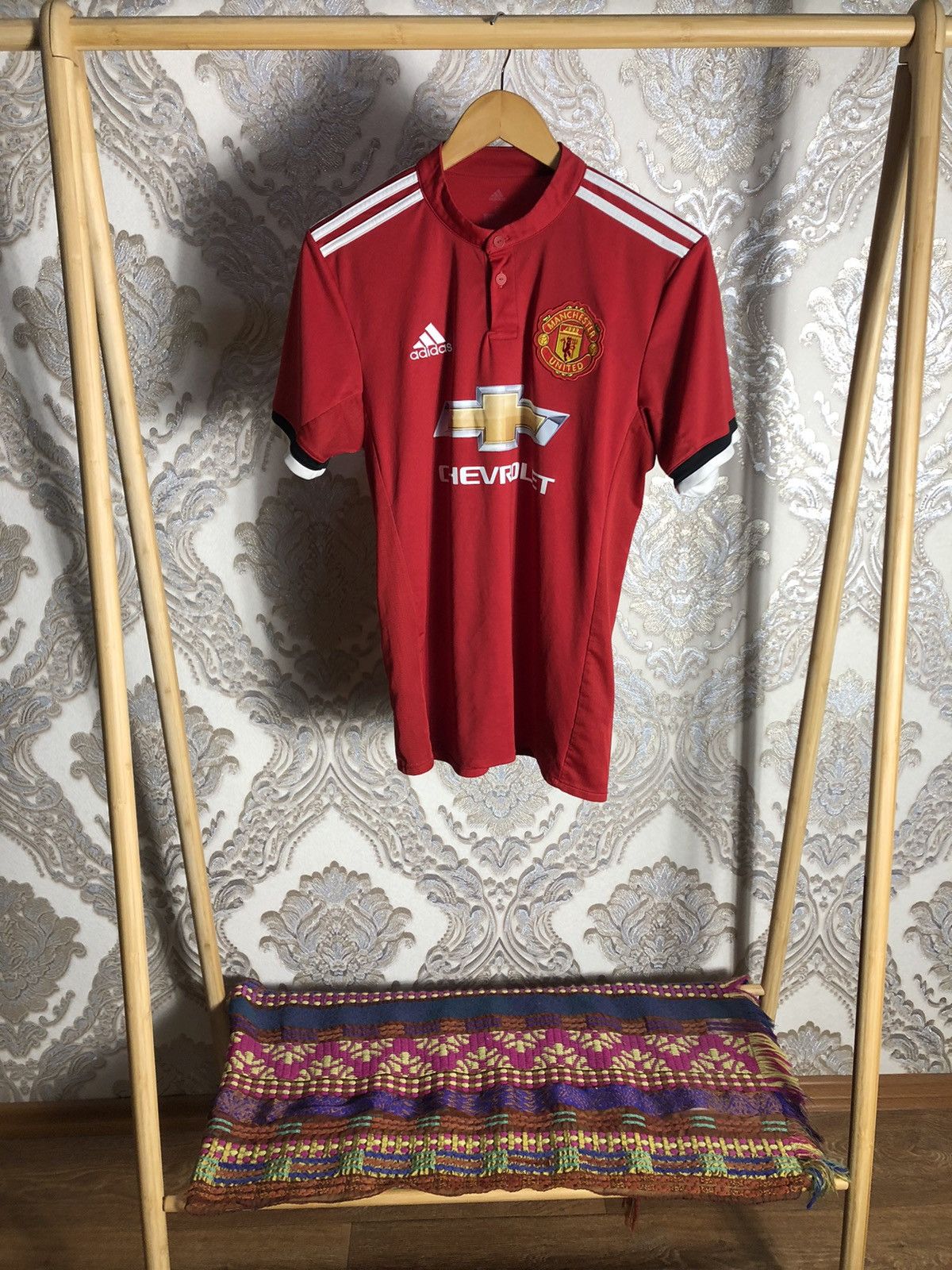 Vintage VERY RARE ADIDAS FC MANCHESTER UNITED ENGLAND SOCCER JERSEY Size US S / EU 44-46 / 1 - 1 Thumbnail