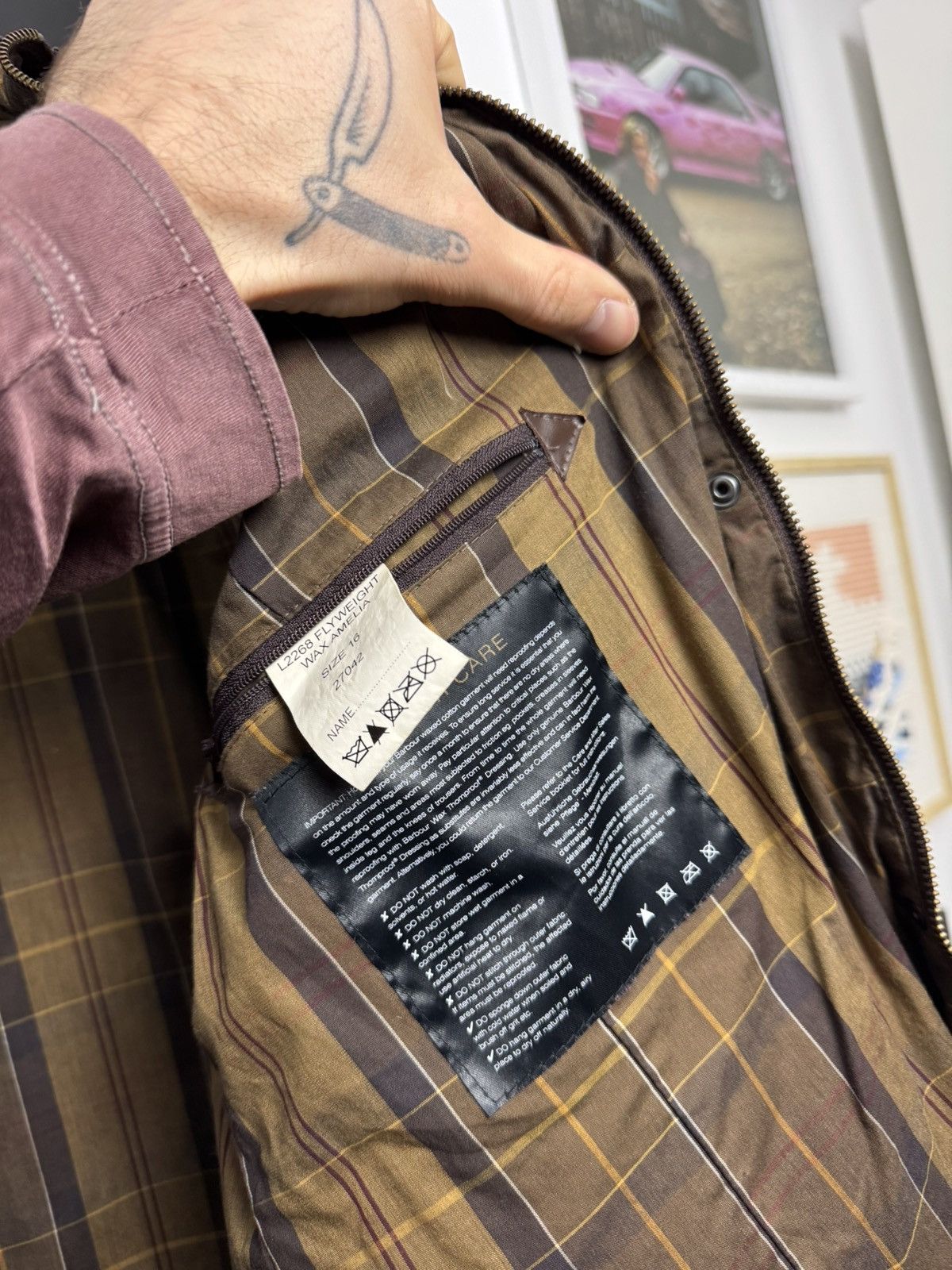 Barbour Vintage Barbour Waxed Jacket Brown Casual Hype Rare Archive Size US S / EU 44-46 / 1 - 6 Thumbnail