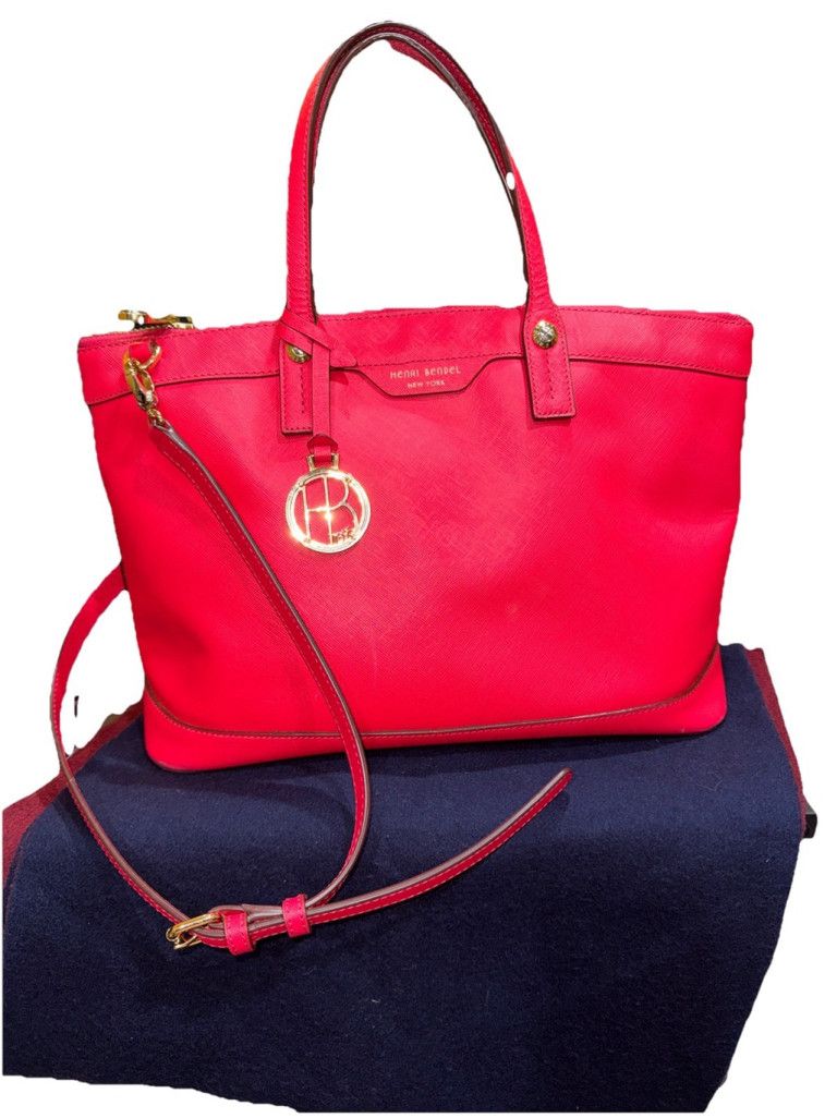 Henri Bendel West 57th Saffiano Leather Satchel Crossbody