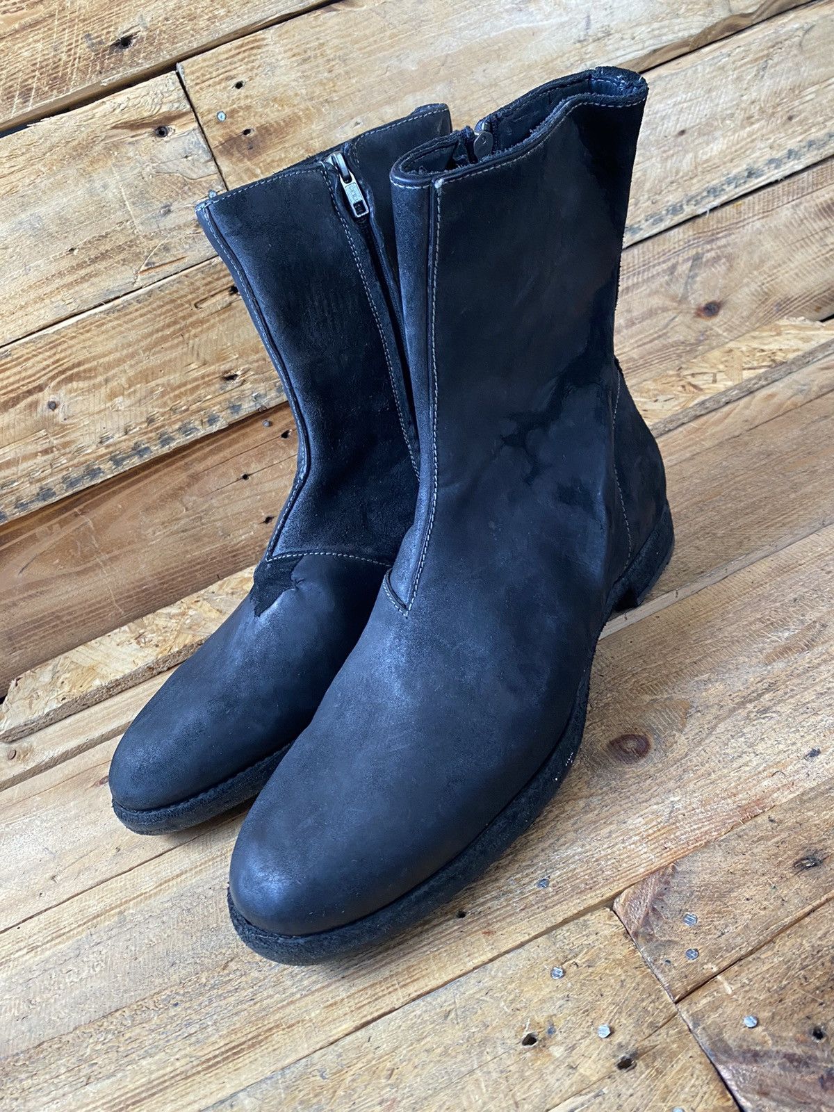 Franceschetti Franceschetti , hand made black leather boots uksz 8 Size US 9 / EU 42 - 14 Thumbnail