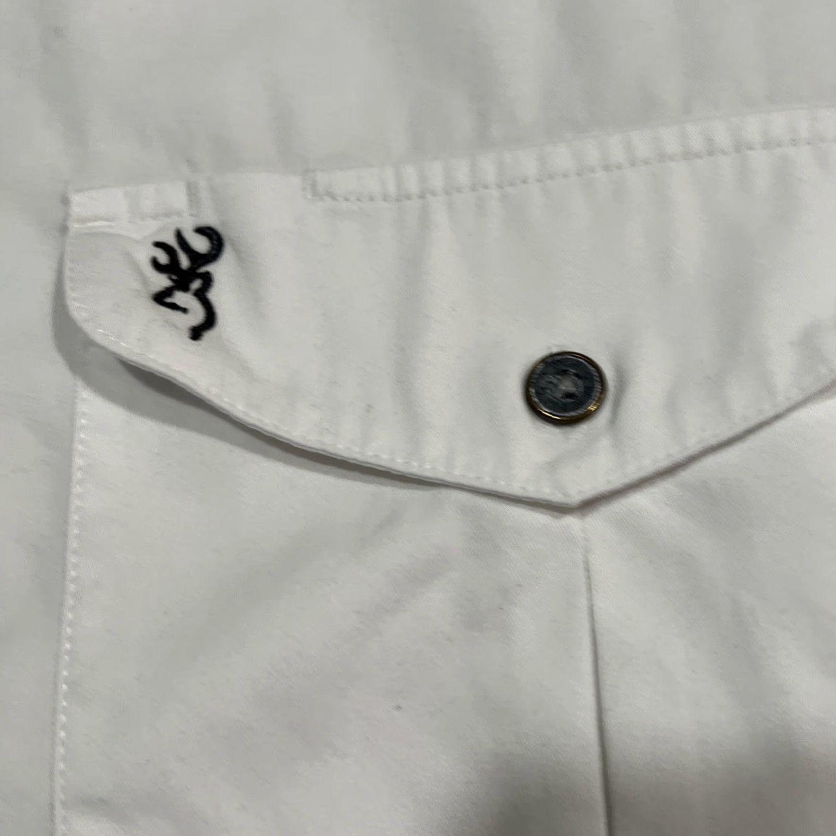 Vintage VINTAGE Browning Gold Super Naturals Cotton Button Down Shirt Mens M White Pocket Button-Up Shirt Men 90s Hunting Embroidered Pocket Regular Size US M / EU 48-50 / 2 - 5 Thumbnail