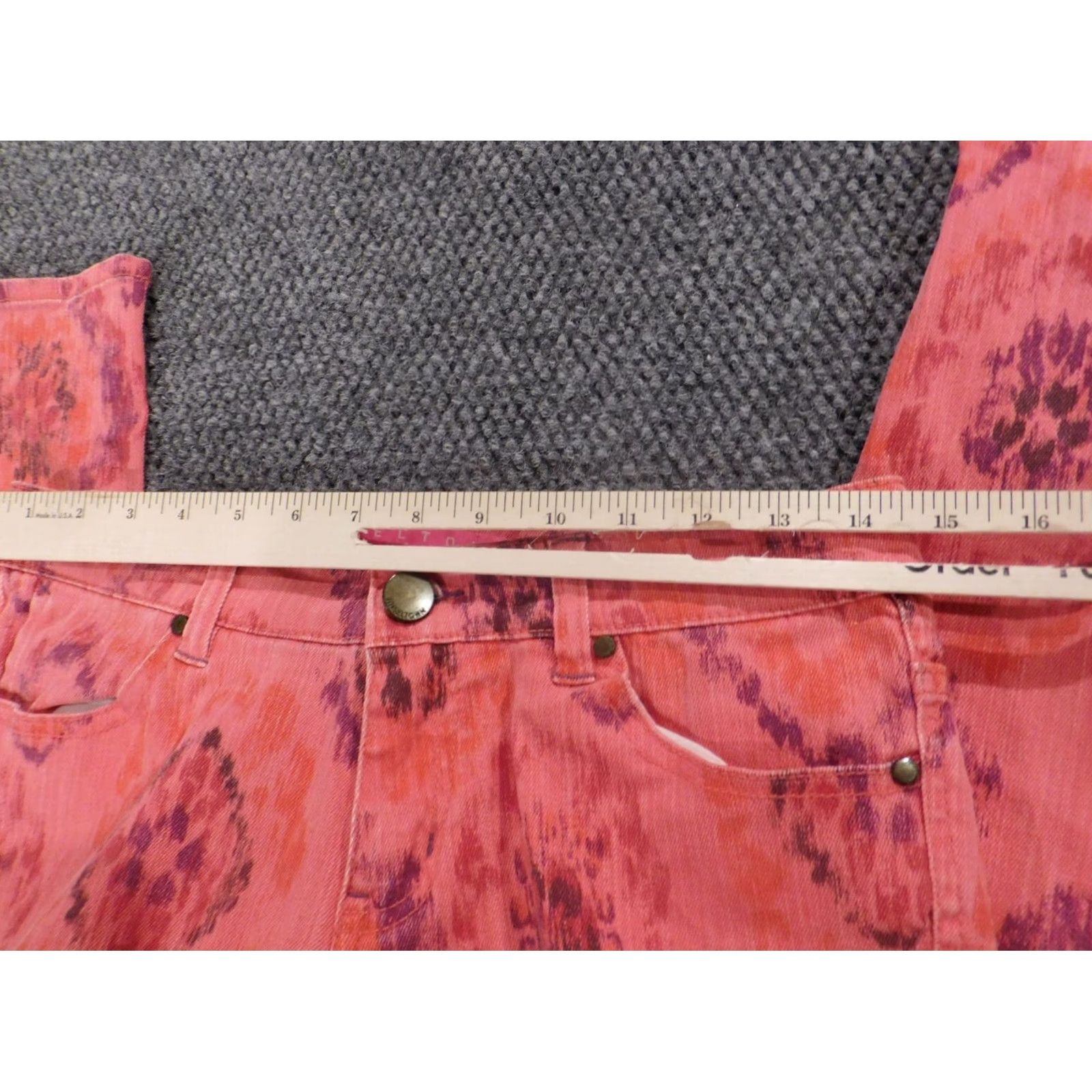 Vintage Tinseltown Jeans Womens 8 Pink Straight Designer Regular Stretch Denim Zipper 29in Inseam Size 29" - 4 Thumbnail