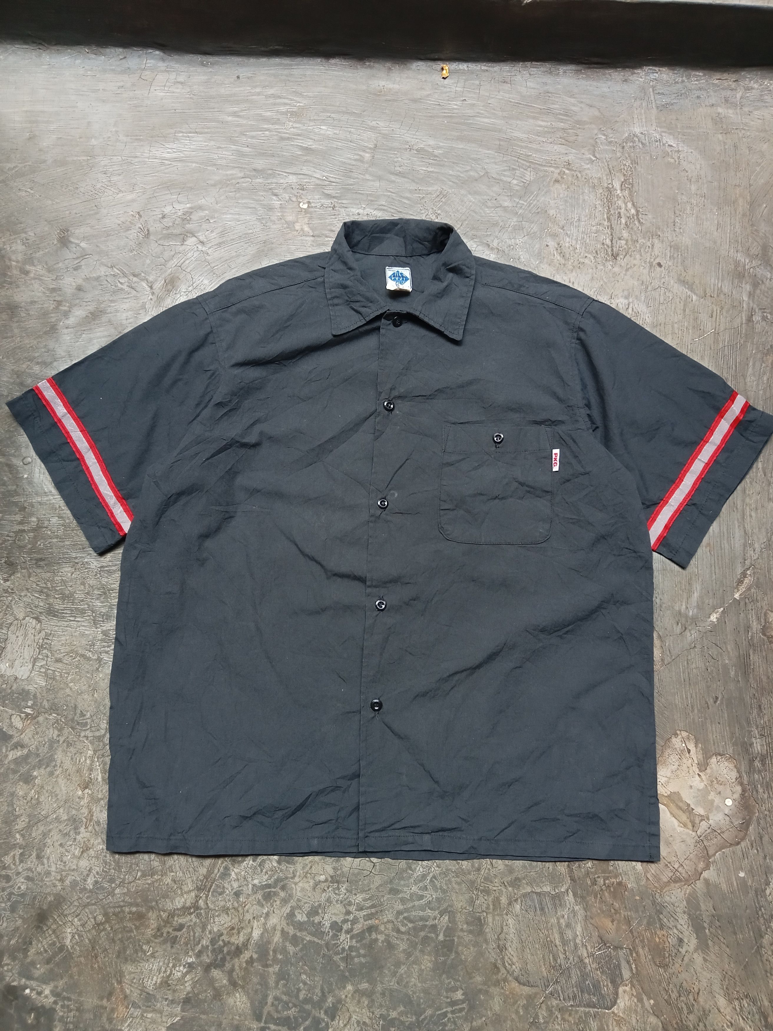 image of Post Overalls x Vintage Post O'alls Reflective Button Shirt in Black, Men's (Size Large)