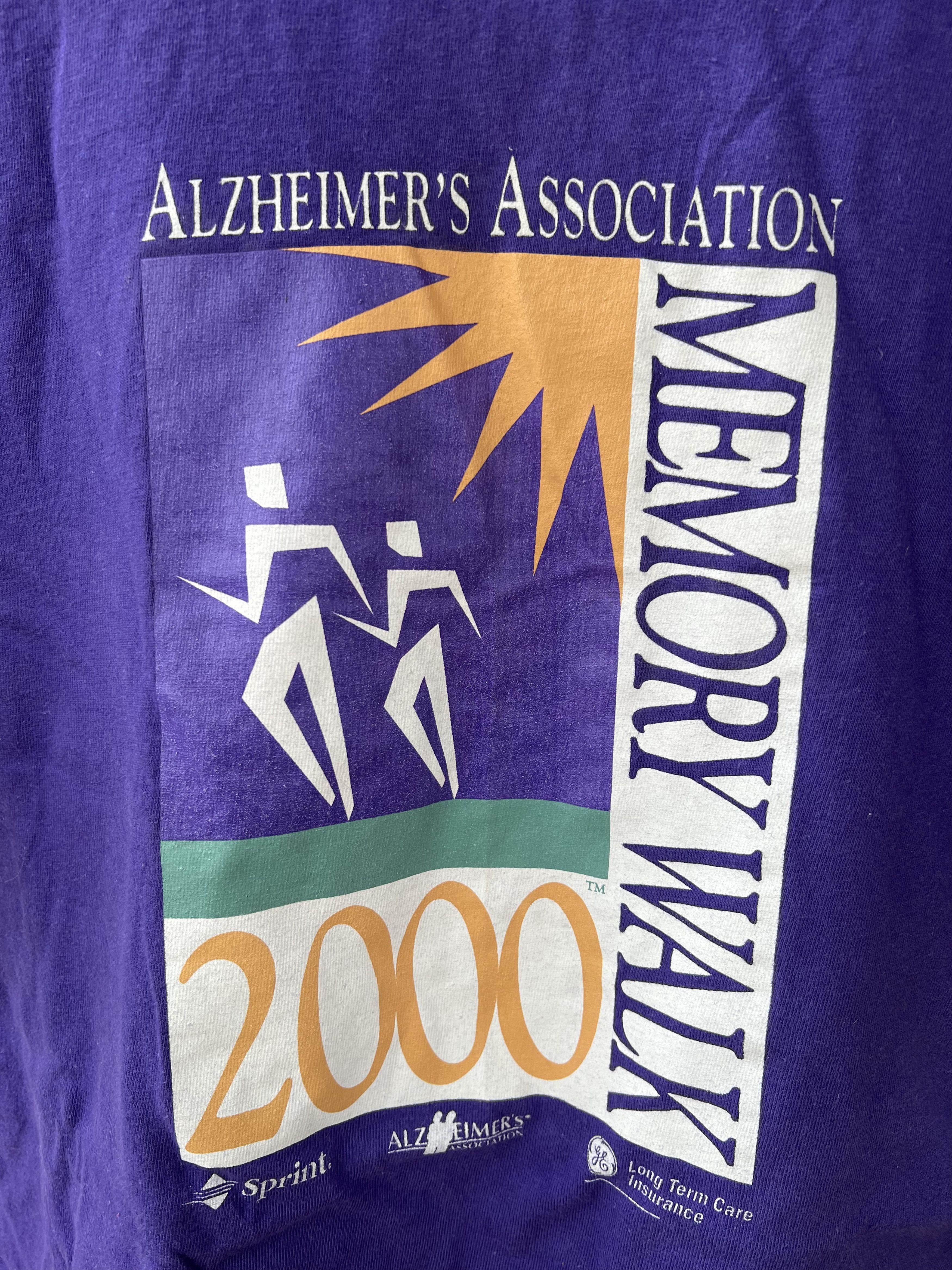 Vintage 2000 Alzheimer's Association Memory Run T-Shirt Size US L / EU 52-54 / 3 - 2 Thumbnail