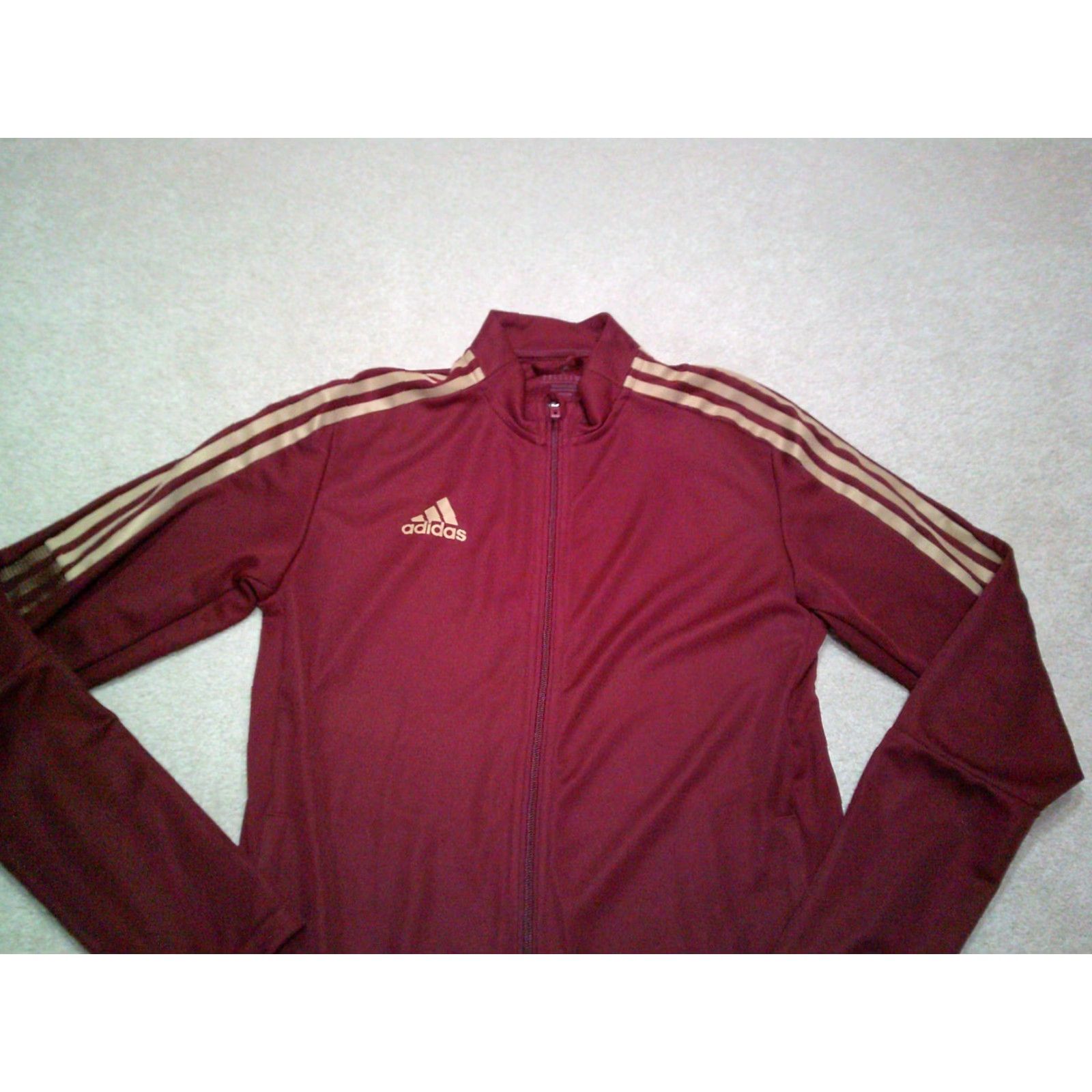 Adidas Adidas Aeroready Jacket Womens Small Maroon Full Zip Size S / US 4 / IT 40 - 3 Thumbnail