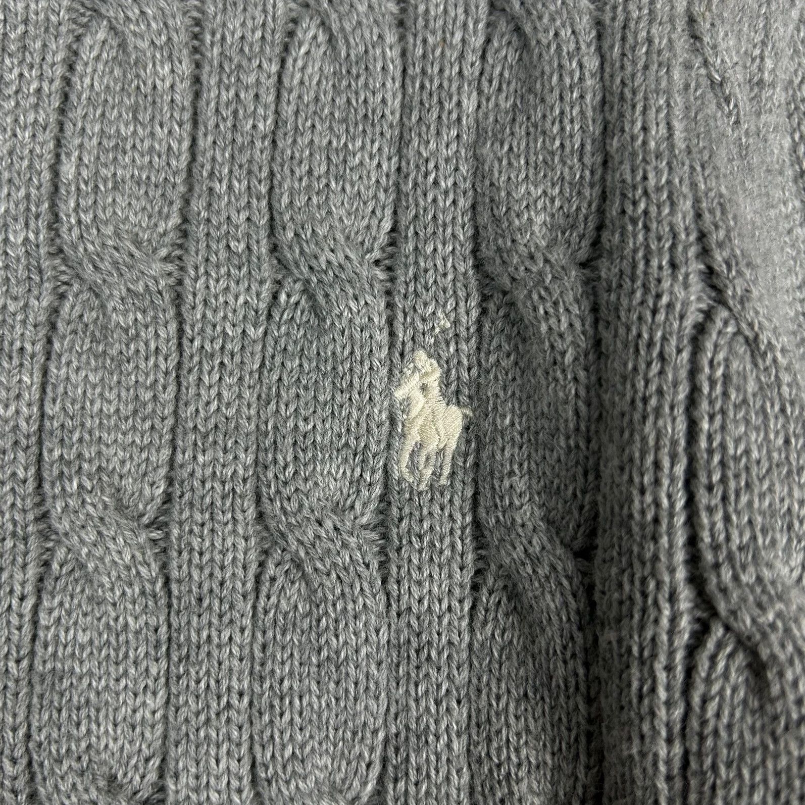 Polo Ralph Lauren × Ralph Lauren Polo Ralph Lauren sweater gray mini logo pony old money Size L / US 10 / IT 46 - 5 Thumbnail