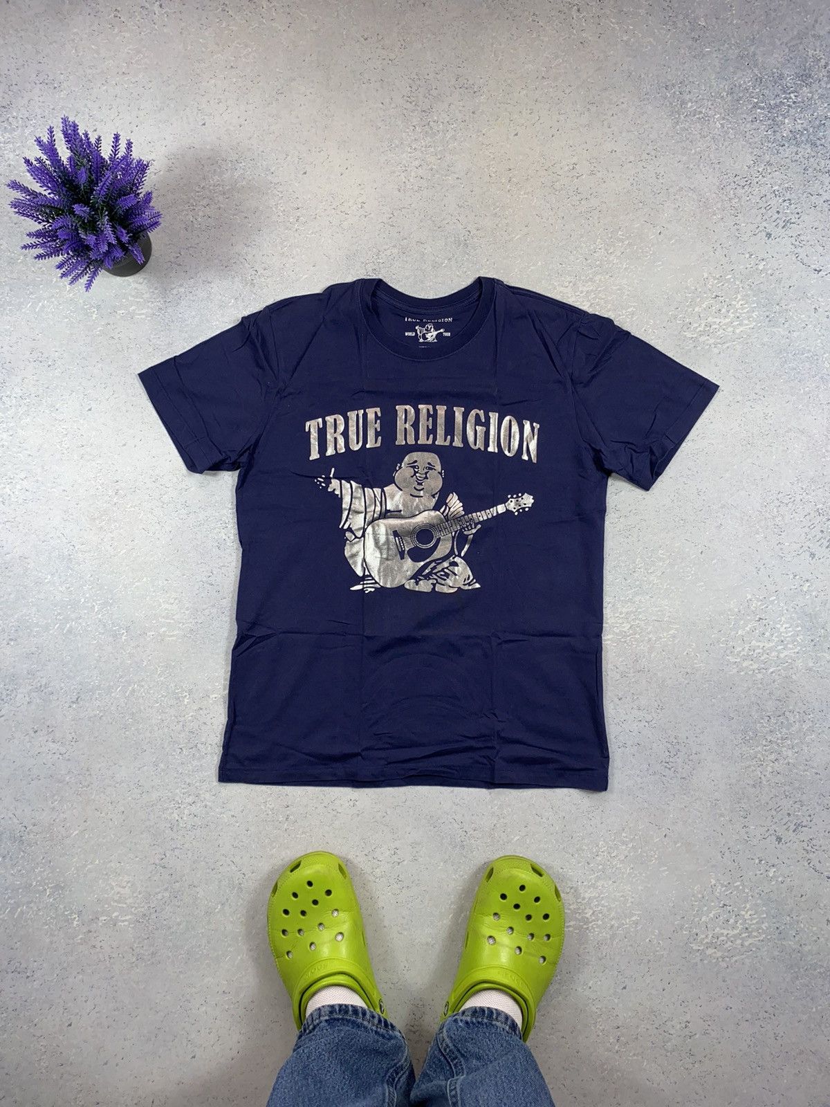 Japanese Brand × True Religion True Religion Men’s Blue T-shirt With Big Centre Logo Size US M / EU 48-50 / 2 - 2 Thumbnail