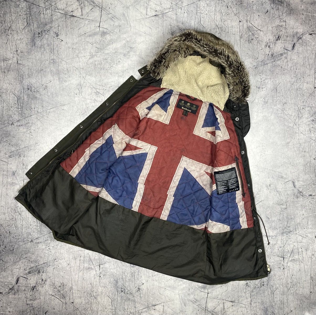 Barbour Barbour Brighton Union Jack Waxed Parka Fur Hood Size M / US 6-8 / IT 42-44 - 3 Thumbnail
